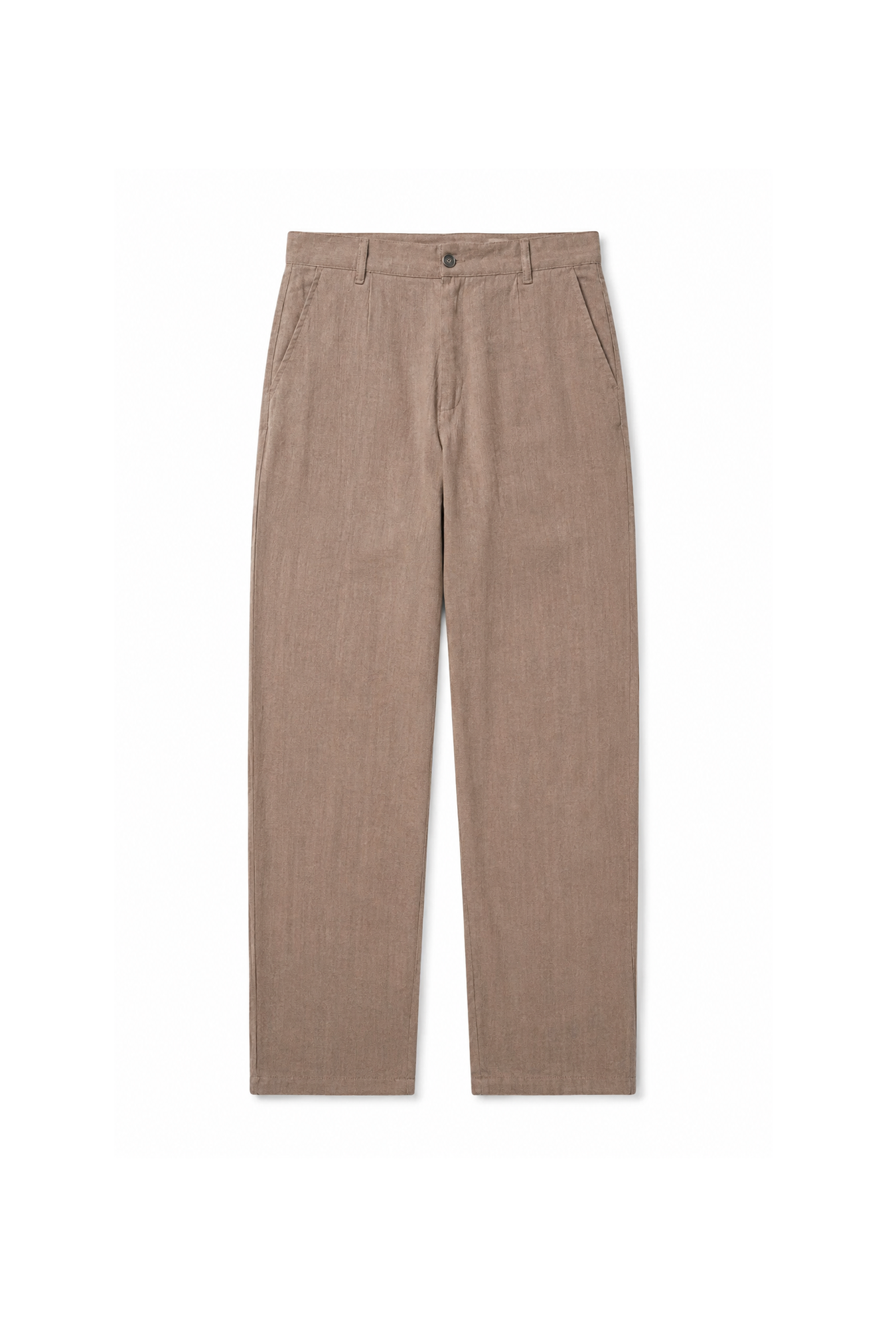 Baggy Fit Kalıp Pamuklu Keten Pantolon