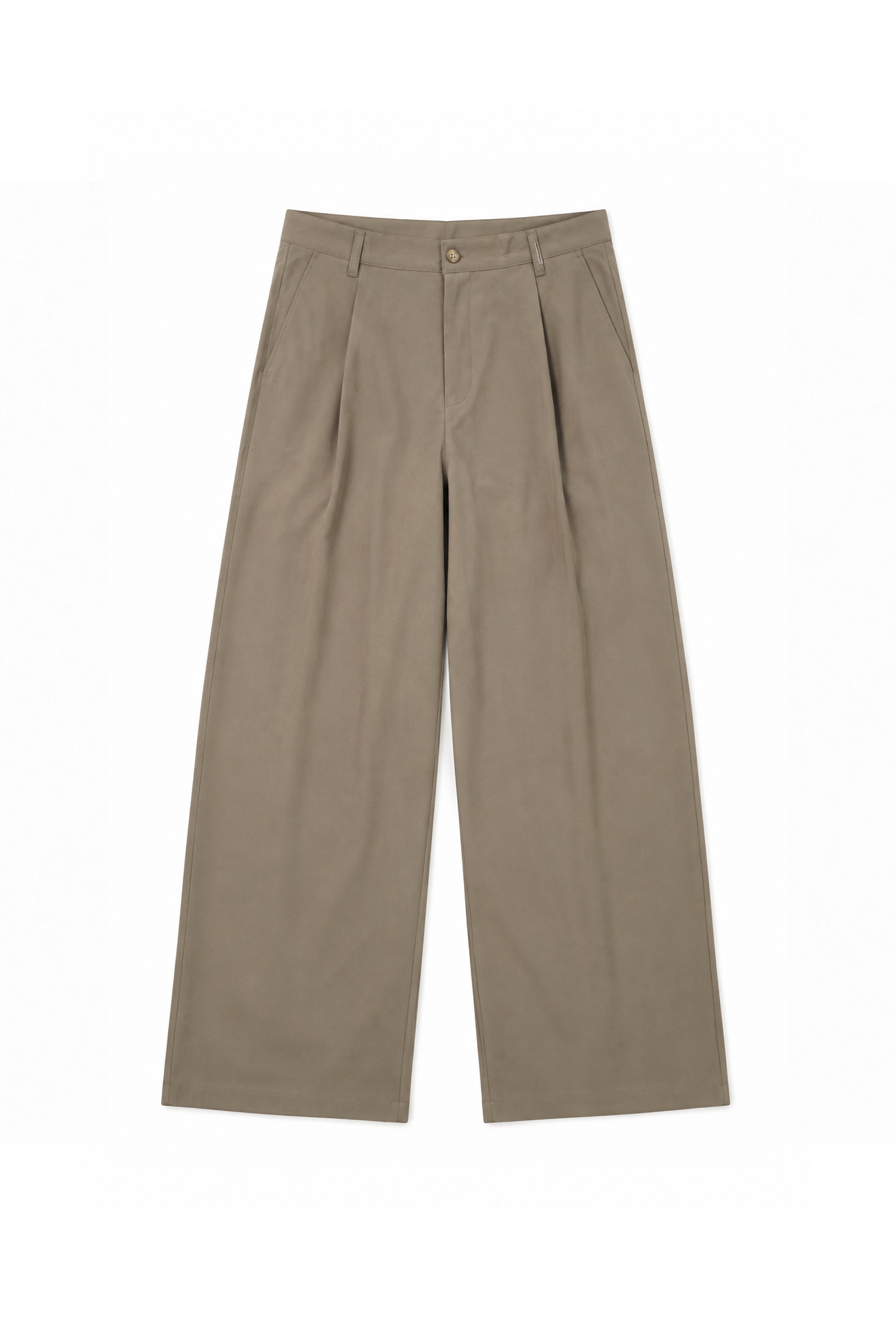 Baggy Kalıp Pileli Kumaş Pantolon