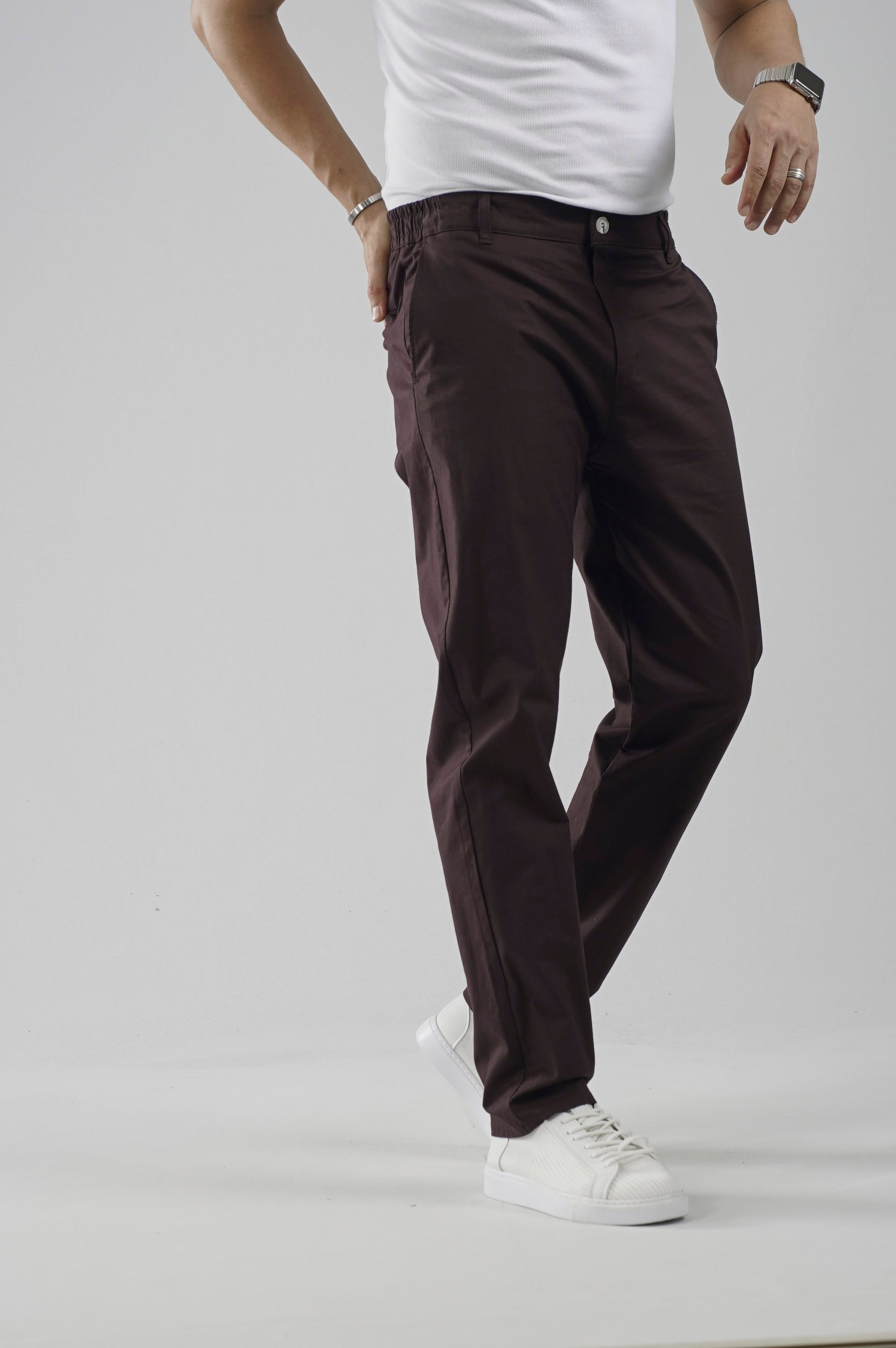 Beli Lastikli Regular Kalıp Chino Likralı Erkek Pantolon