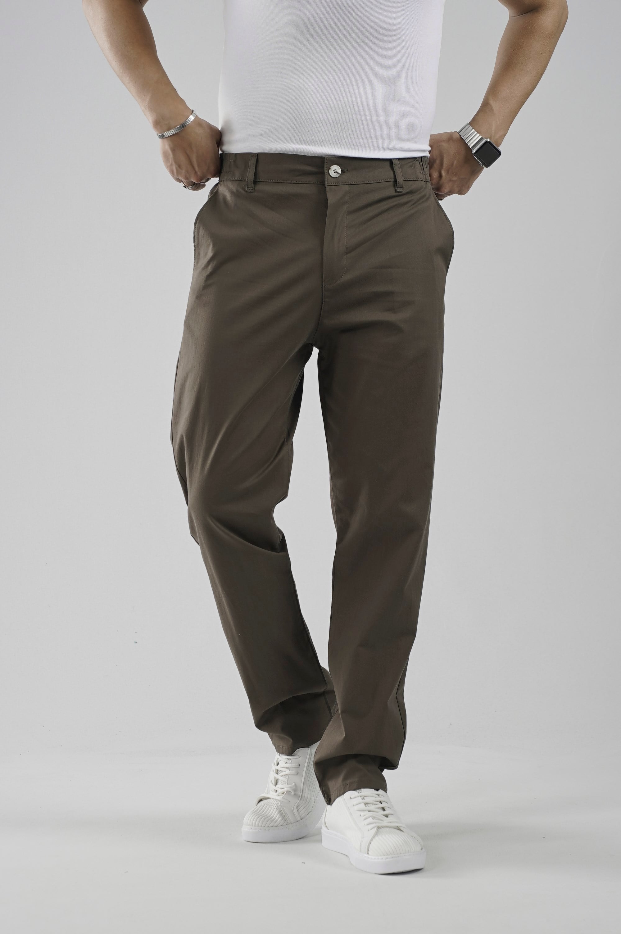 Beli Lastikli Regular Kalıp Chino Likralı Erkek Pantolon