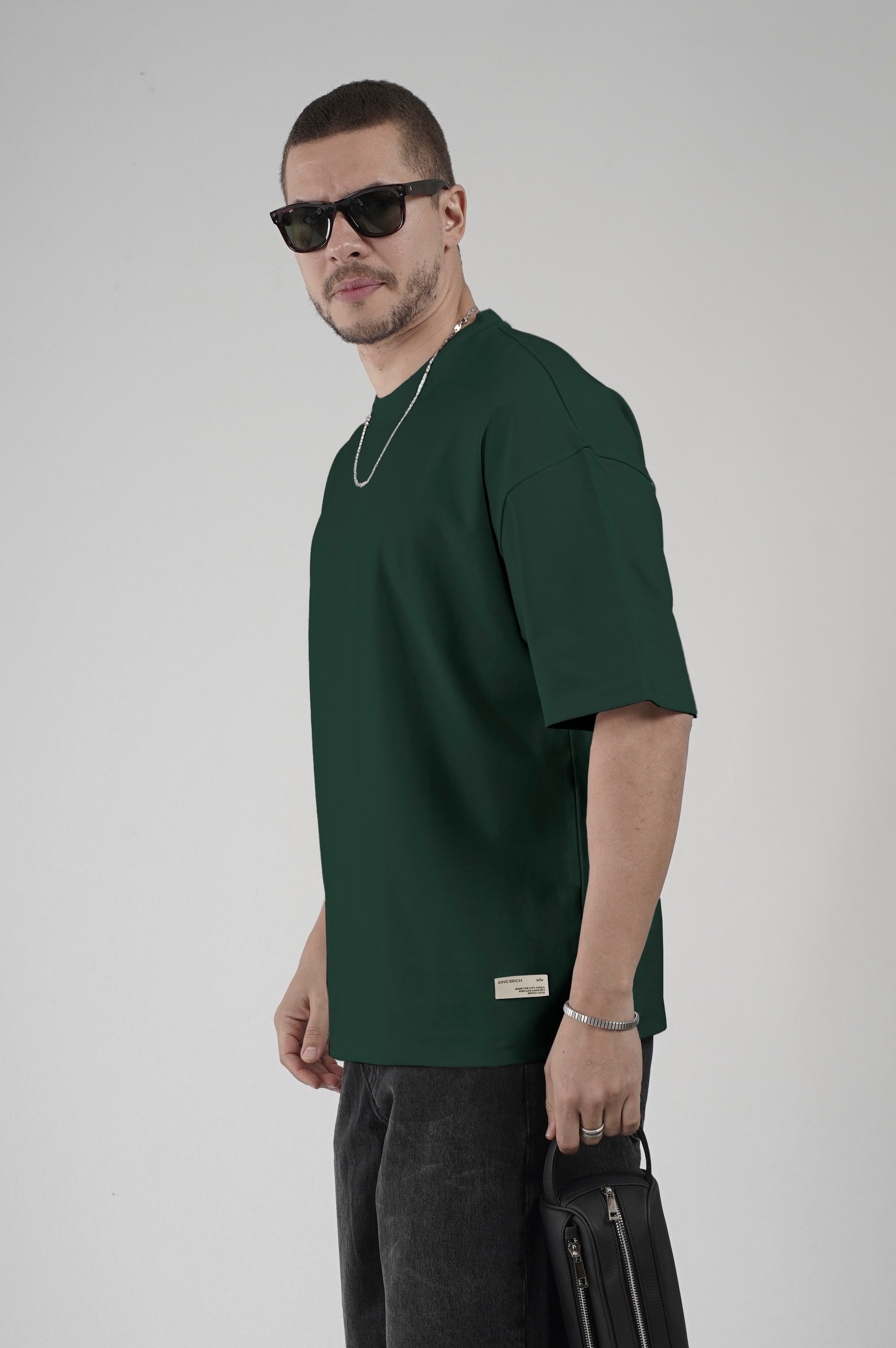 Bisiklet Yaka Oversize Erkek Süprem Tişört