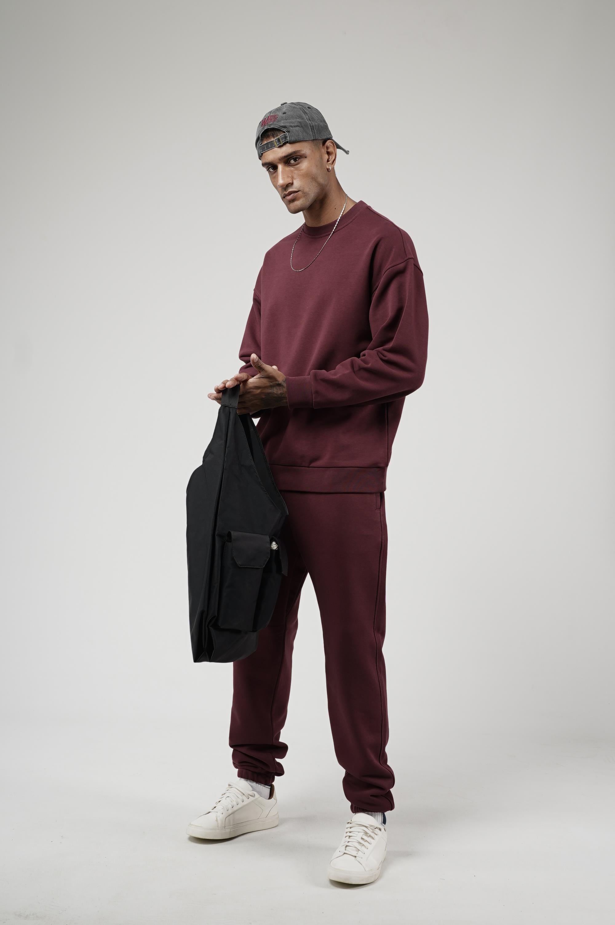 Bisiklet Yaka Oversize Kalıp Sweat Pantolon Alt Üst Takım