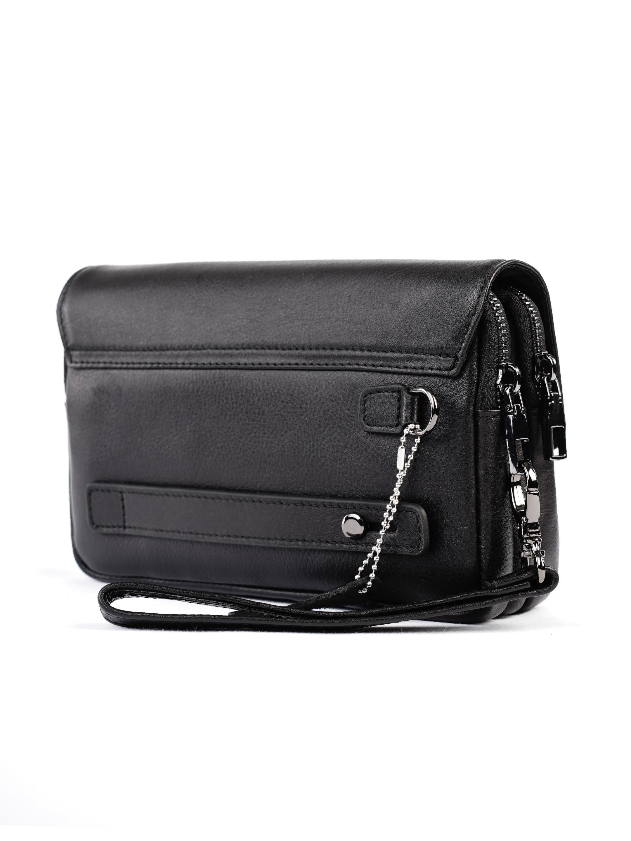 Çift Cepli Hakiki Deri Çanta