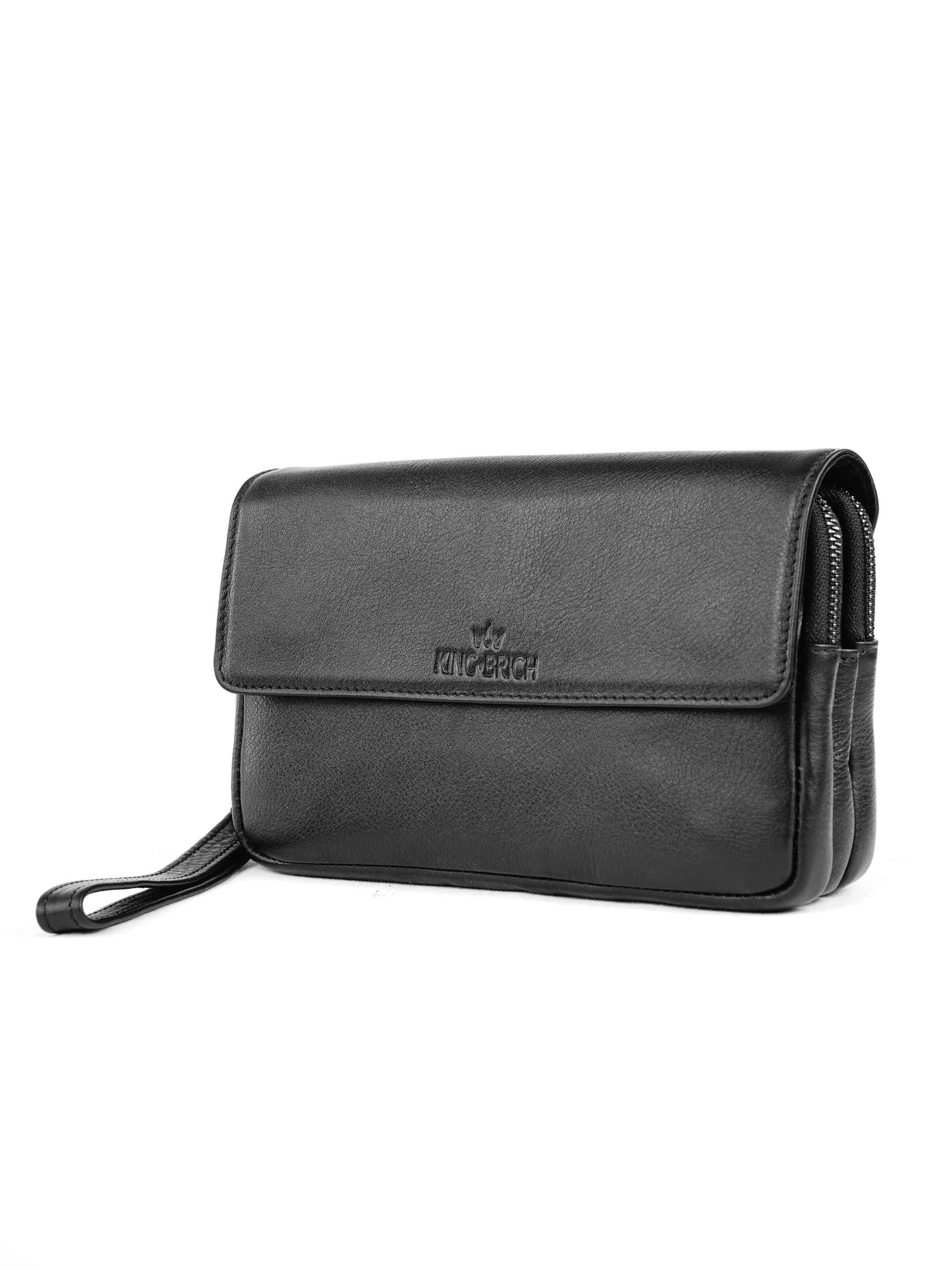 Çift Cepli Hakiki Deri Çanta