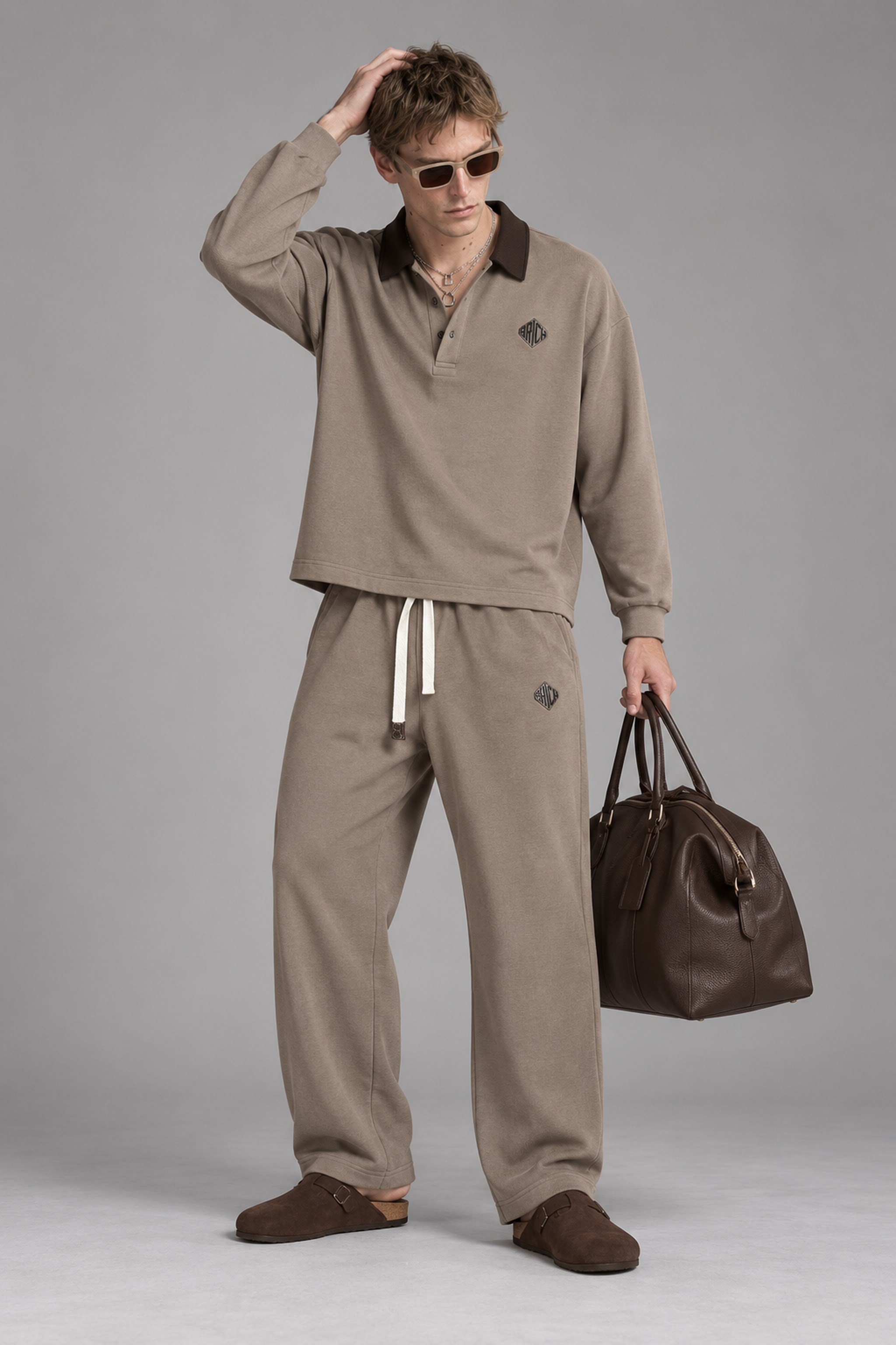 Erkek Baggy Kalıp Polo Yaka Alt Üst Takım