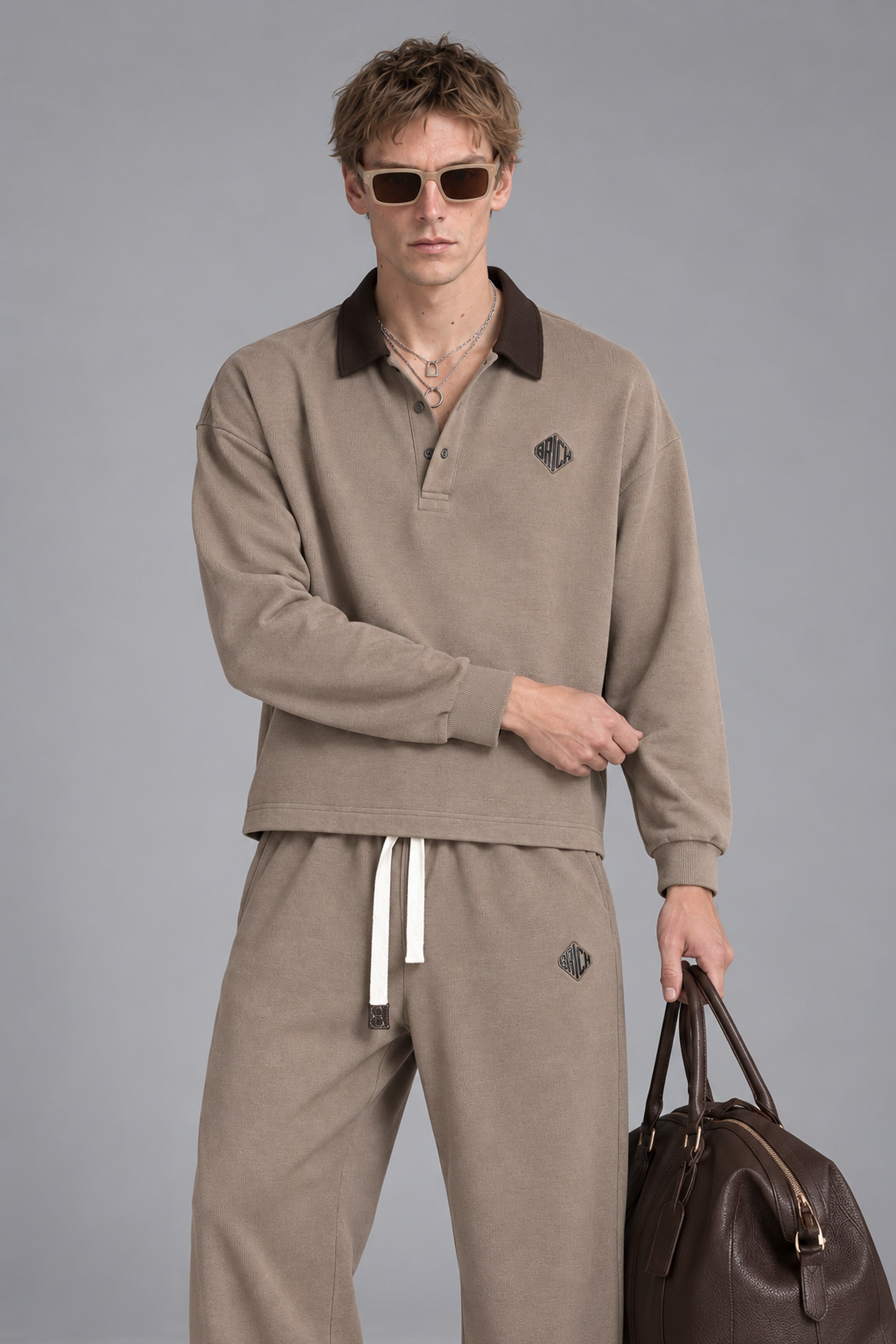 Erkek Baggy Kalıp Polo Yaka Alt Üst Takım