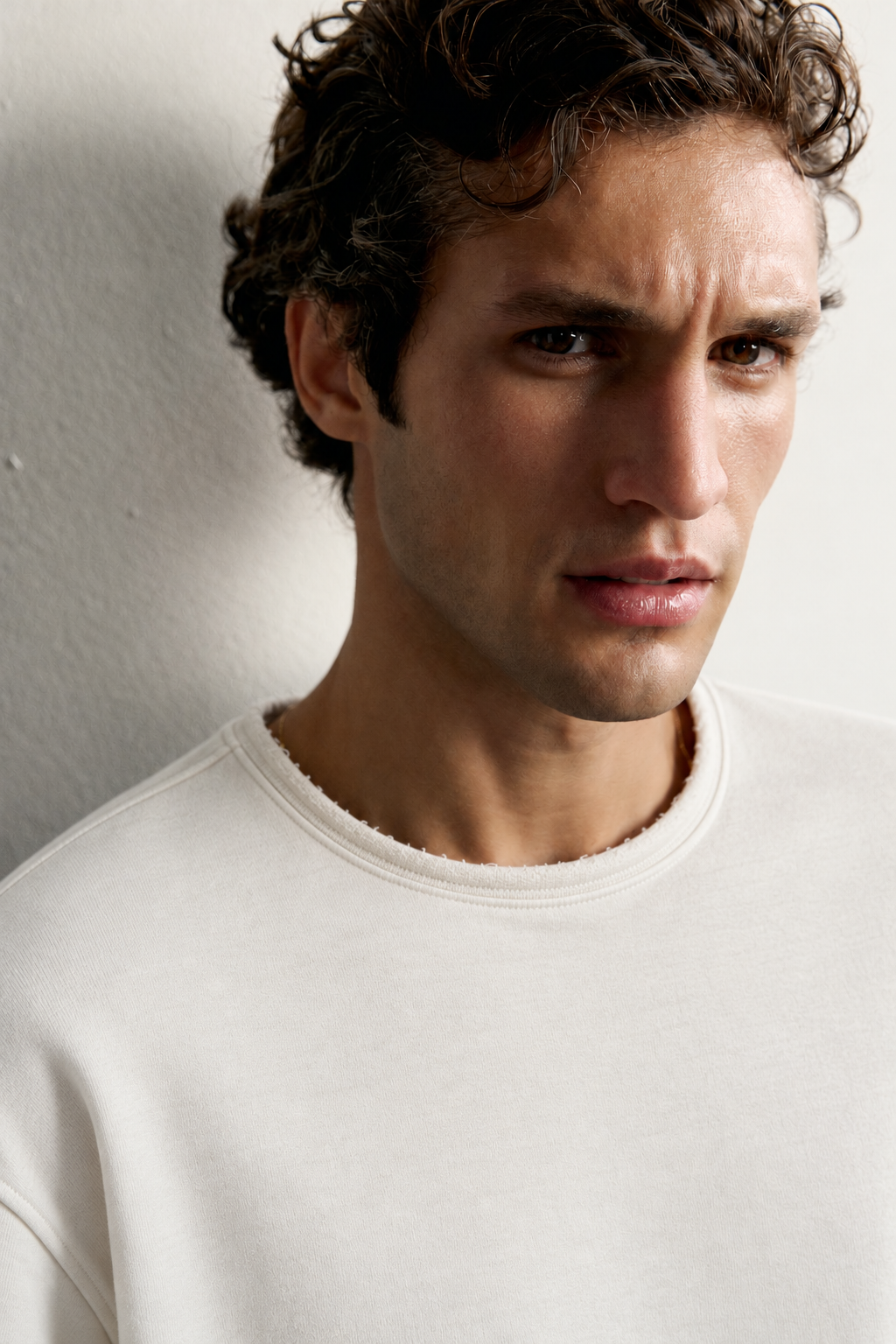 Erkek Basic Pis Yaka Oversize Sweatshirt
