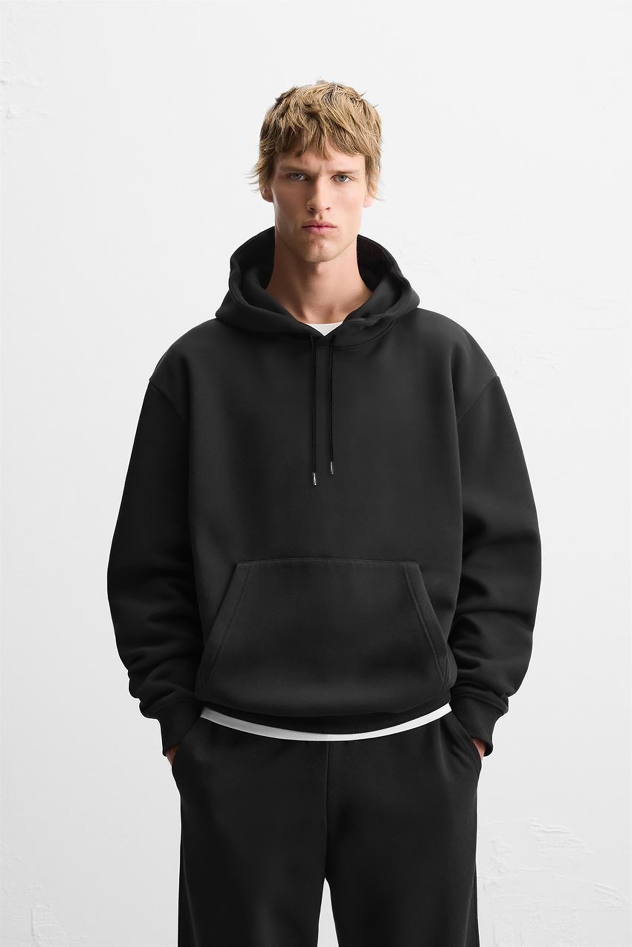 Kanguru Cepli Oversize Kalıp Unisex Düz Hoodie
