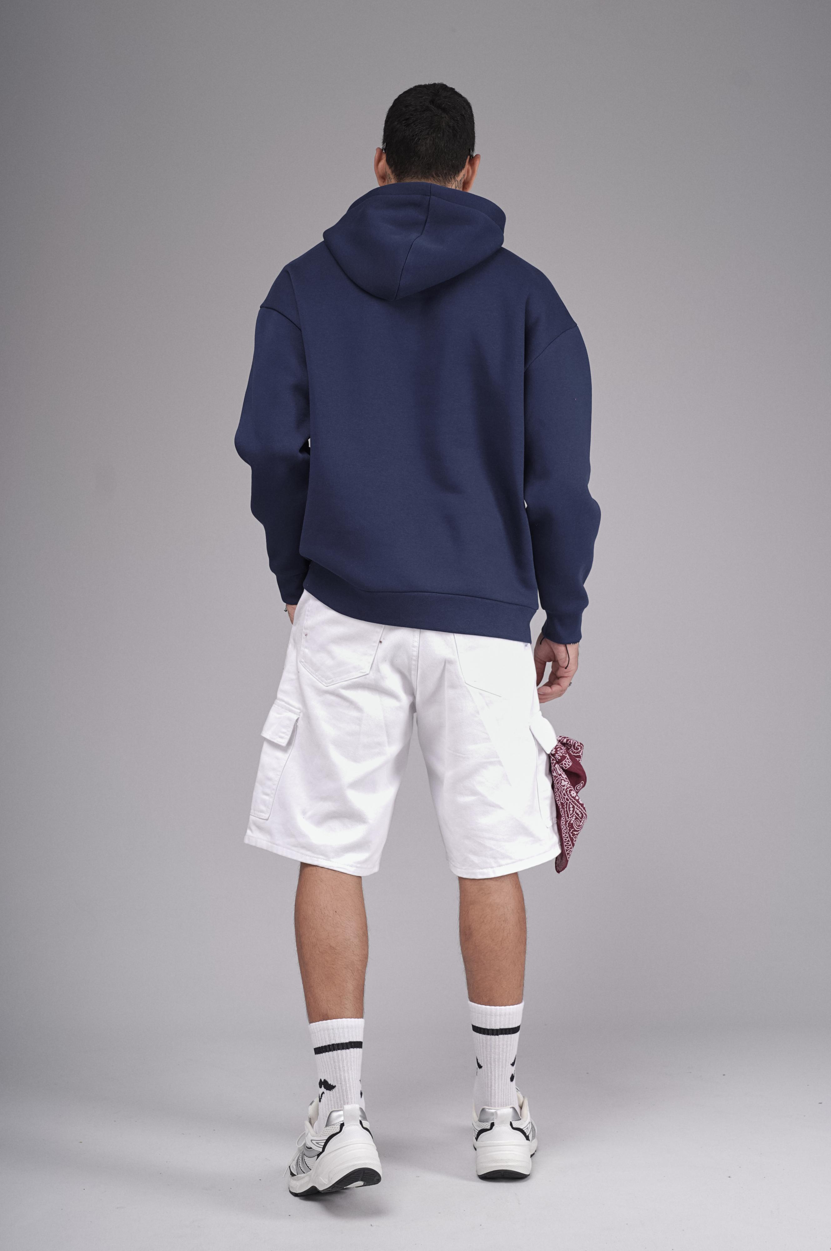 Kapuşonlu Baskılı Oversize Kalıp Unisex Hoodie Sweatshirt