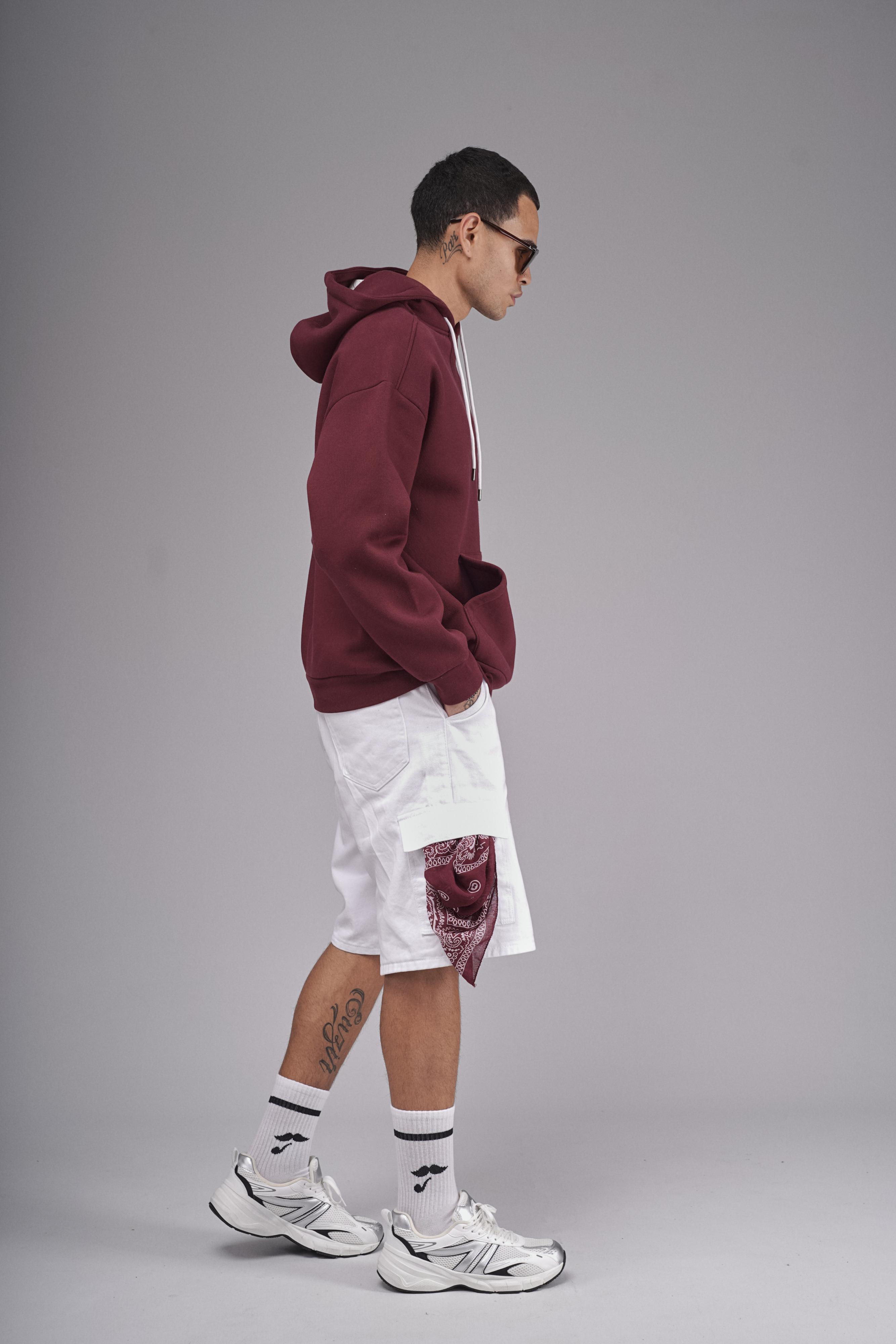 Kapuşonlu Baskılı Oversize Kalıp Unisex Hoodie Sweatshirt