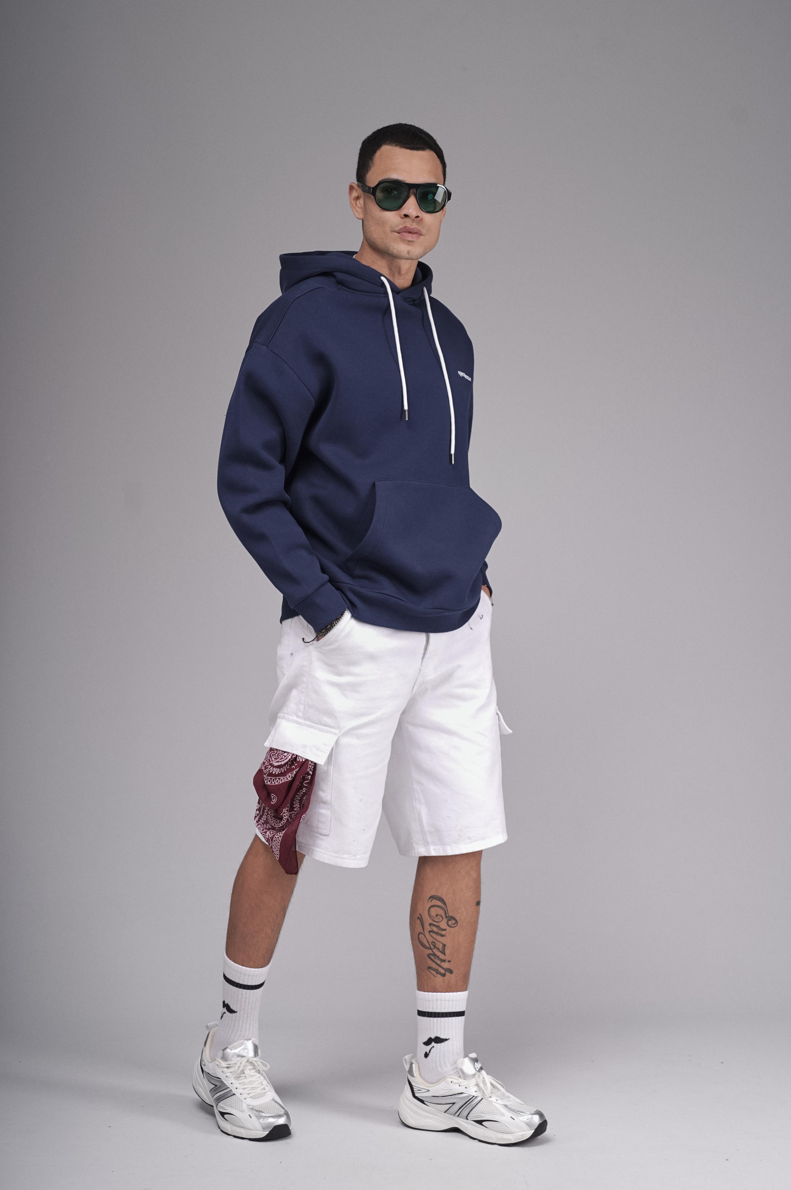 Kapuşonlu Baskılı Oversize Kalıp Unisex Hoodie Sweatshirt