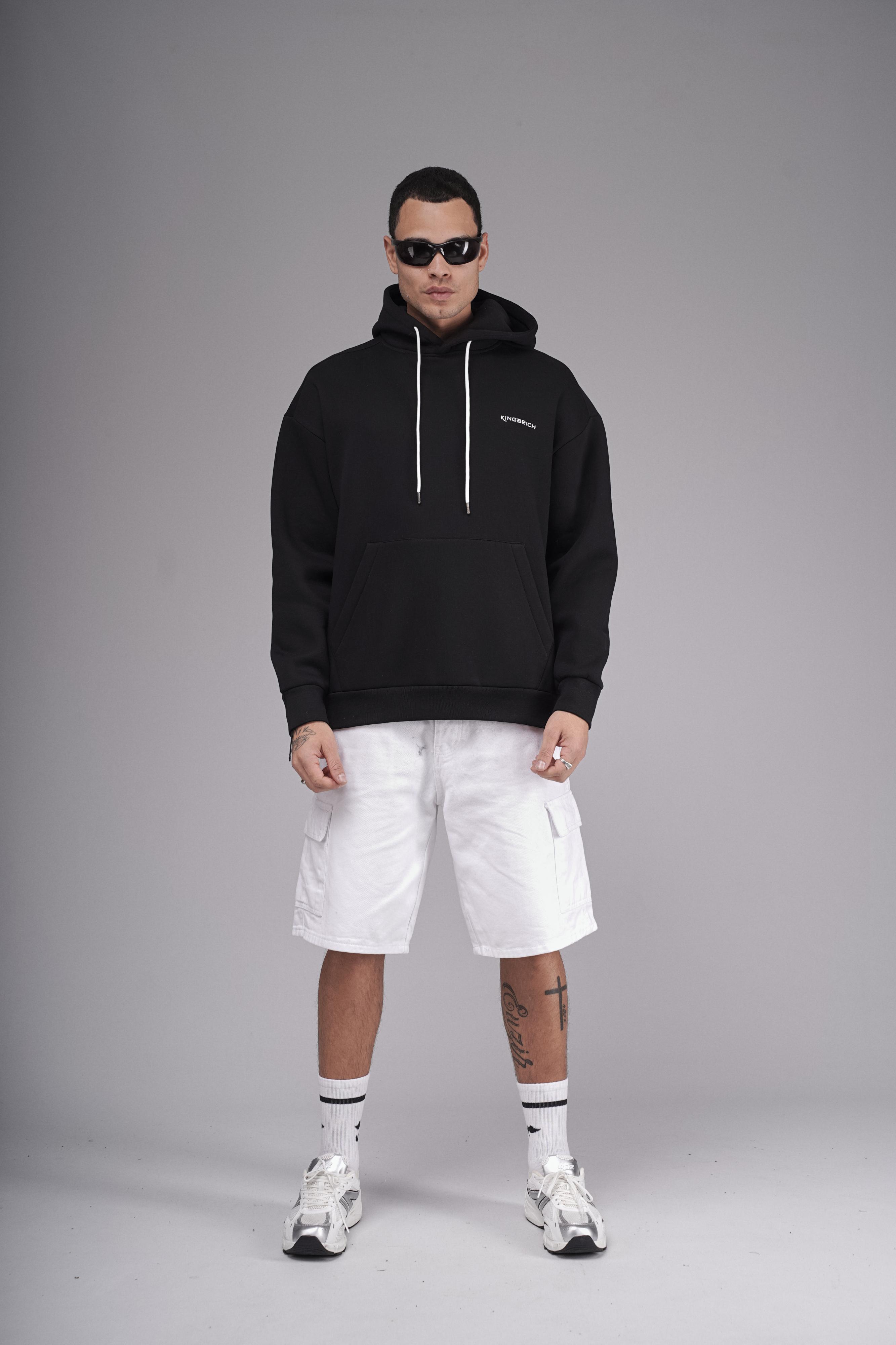 Kapuşonlu Baskılı Oversize Kalıp Unisex Hoodie Sweatshirt