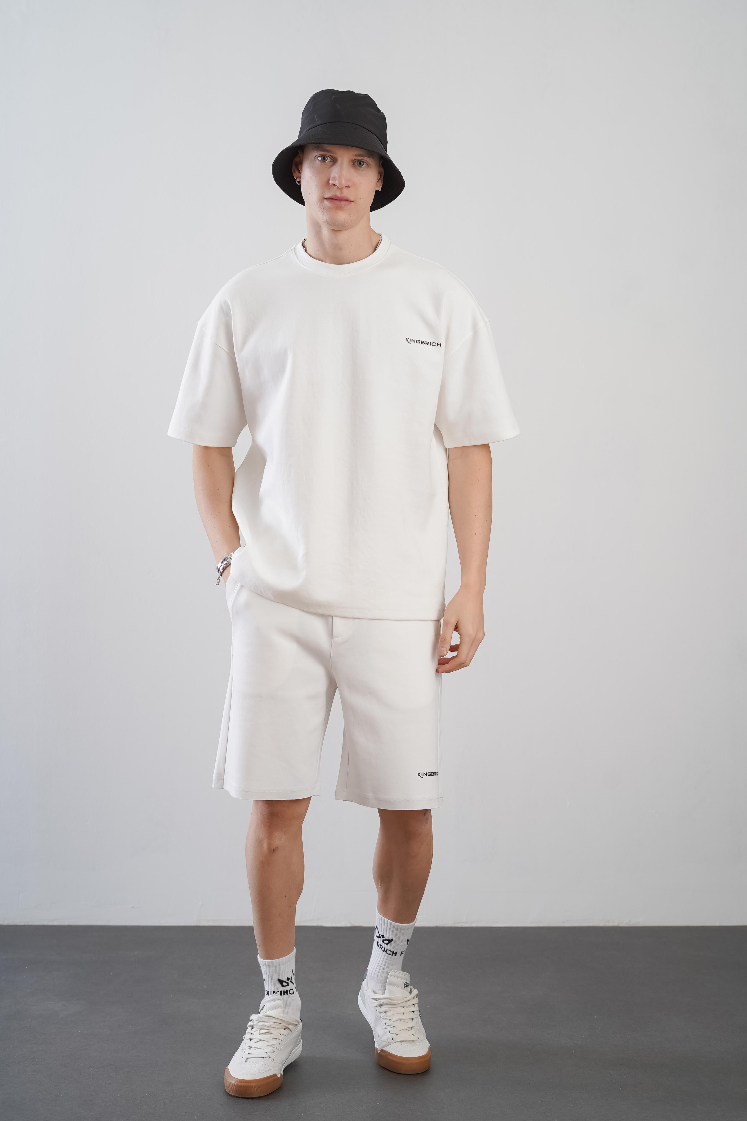 King Brich Baskılı Oversize Kalıp Unisex Şort Takım