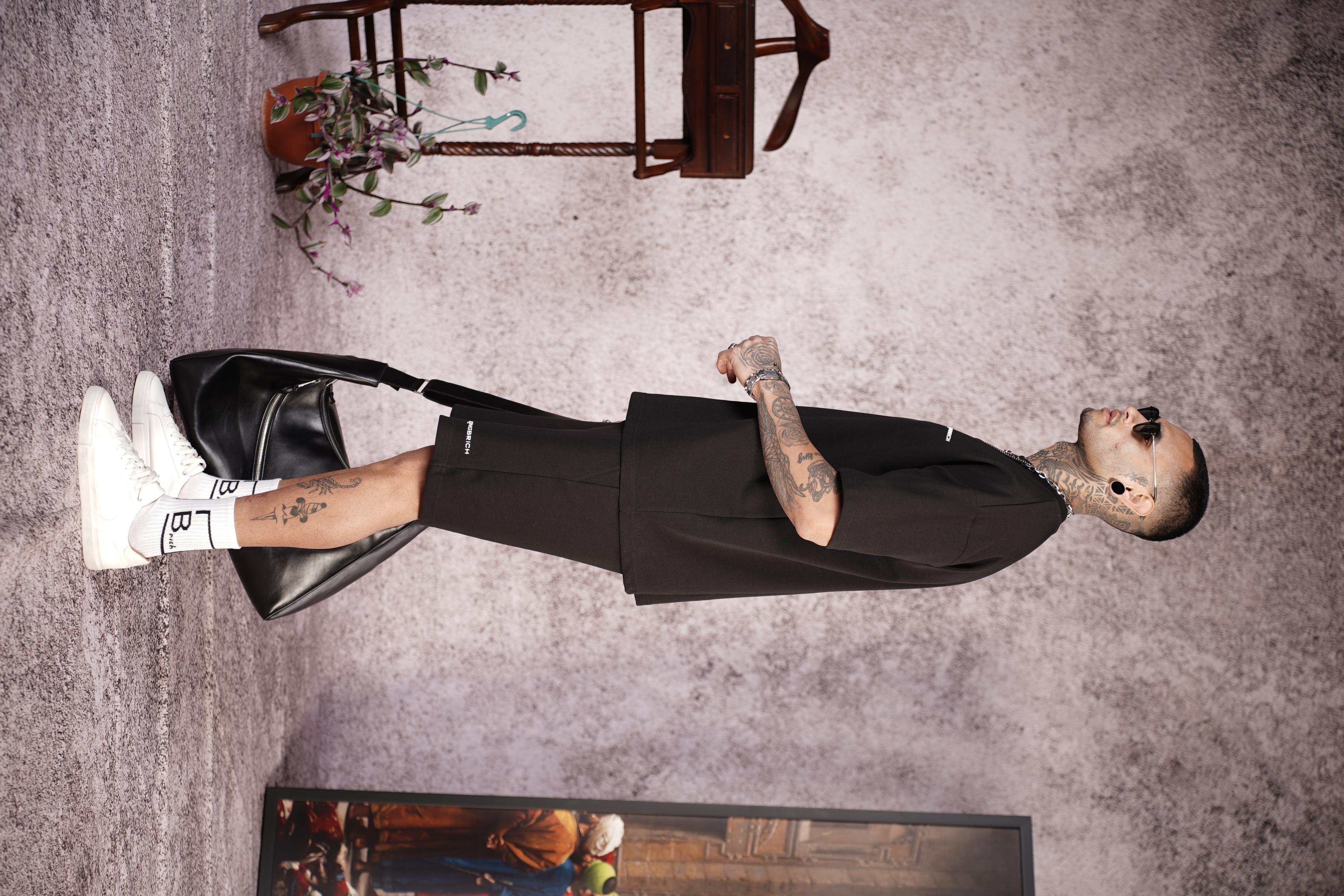 King Brich Baskılı Oversize Kalıp Unisex Şort Takım