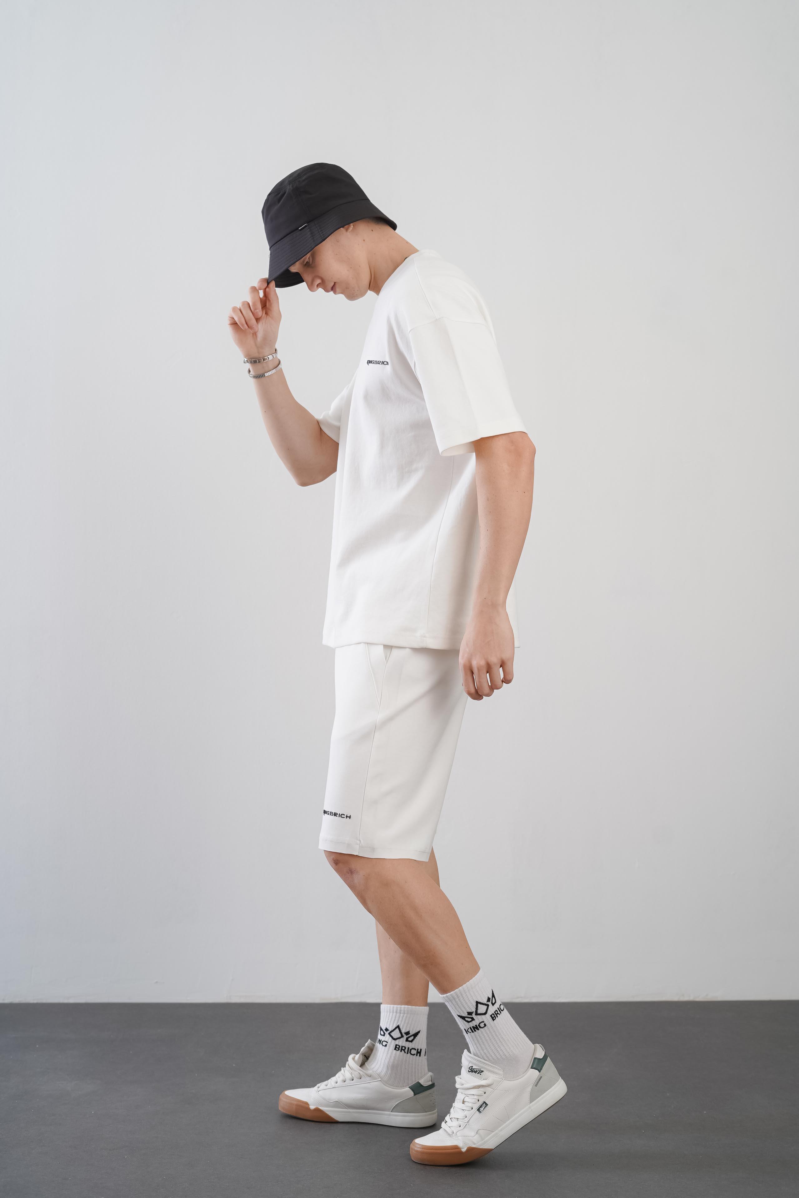 King Brich Baskılı Oversize Kalıp Unisex Şort Takım