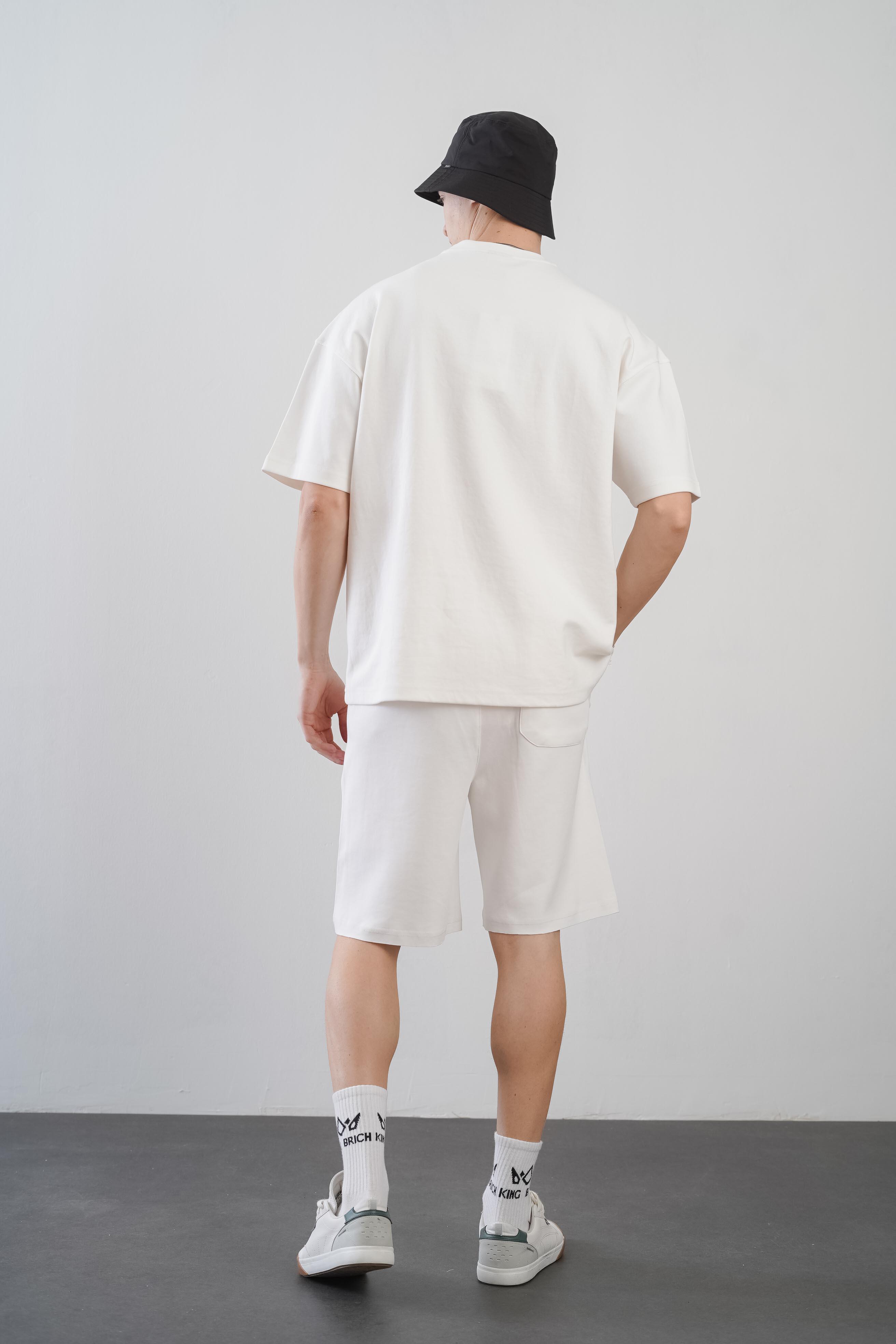 King Brich Baskılı Oversize Kalıp Unisex Şort Takım