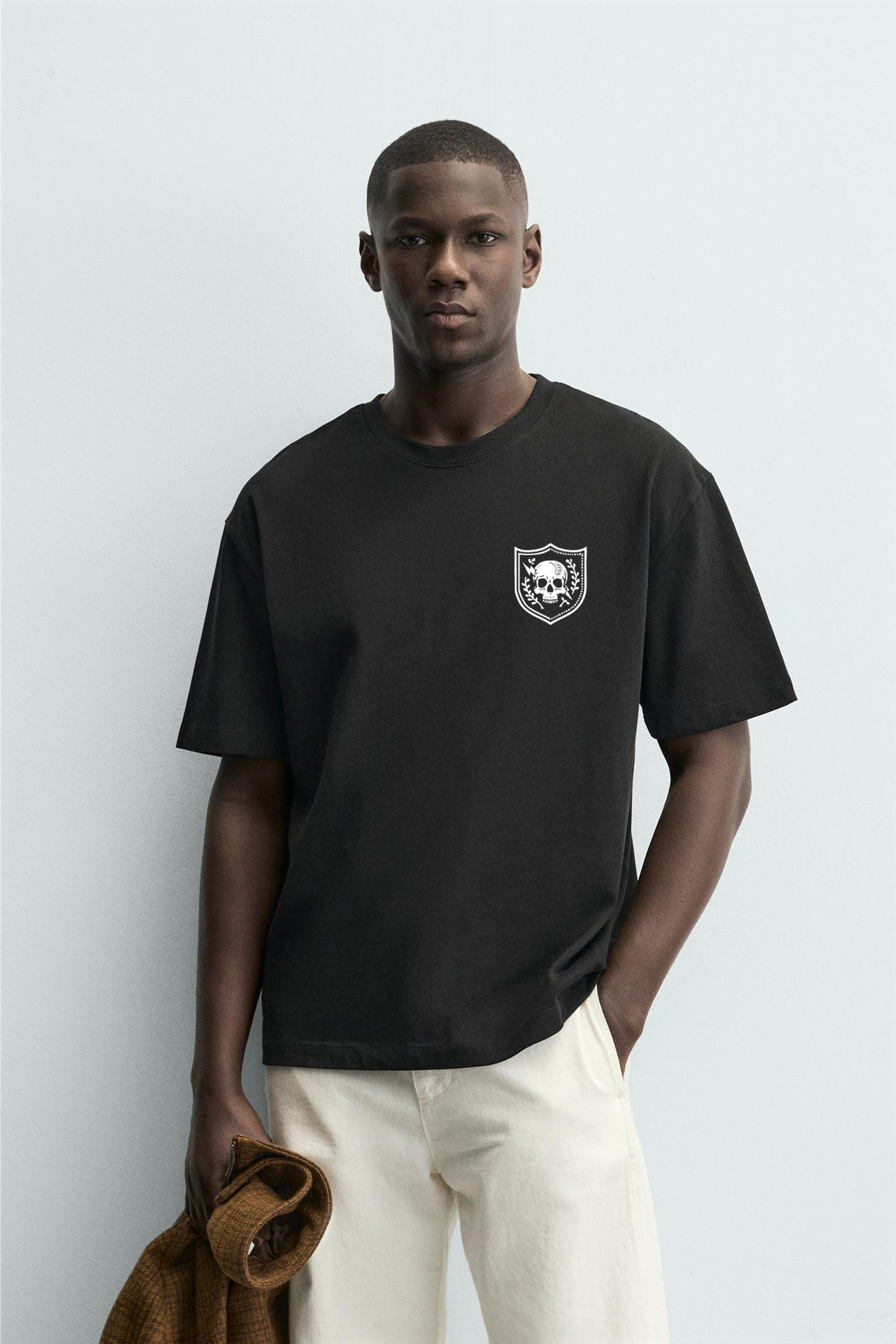 Kingbrich Eagle Baskılı Oversize Kalıp Erkek Tişört