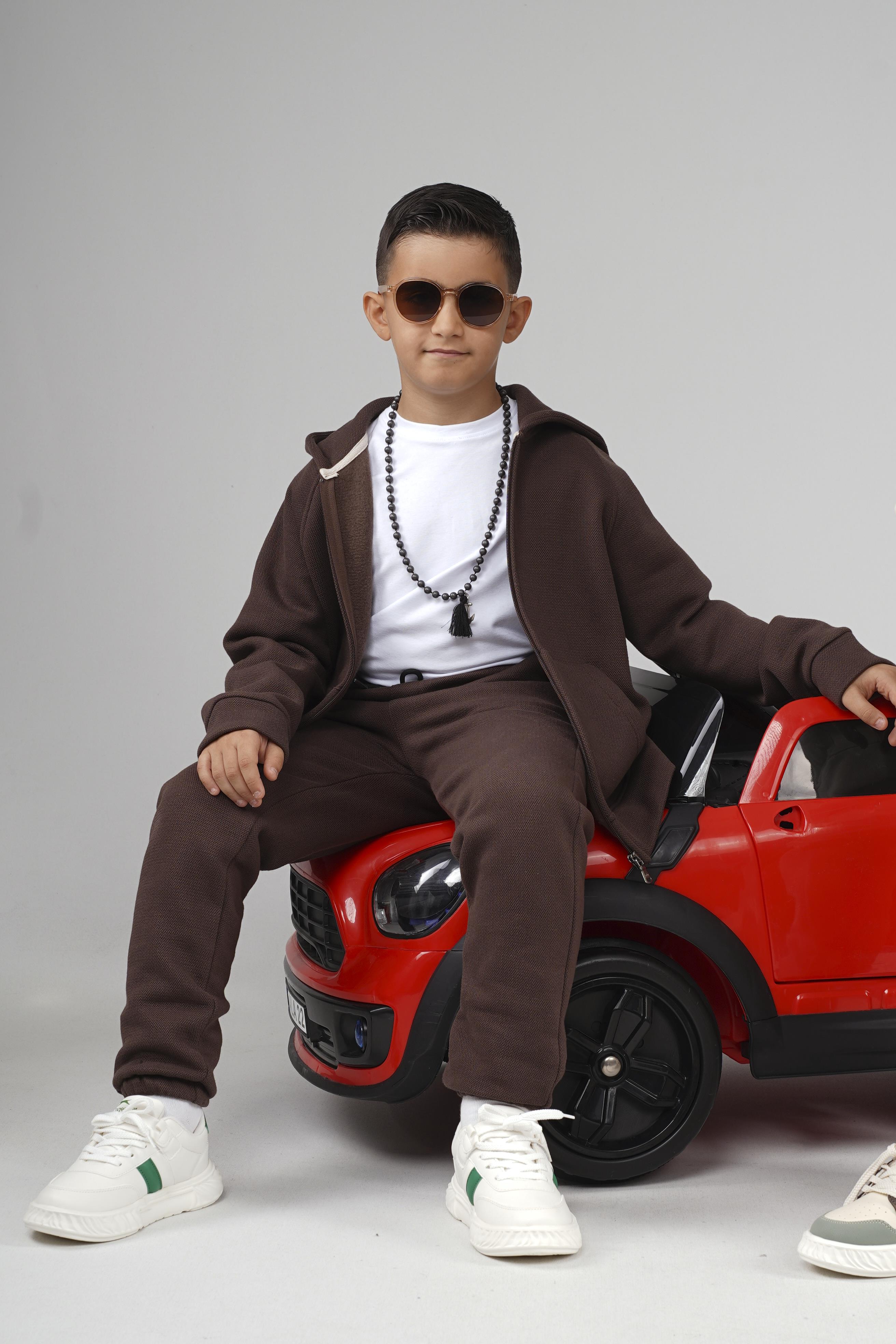 Kingbrich Kids Kapüşonlu Önü Fermuarlı Alt Üst Takım