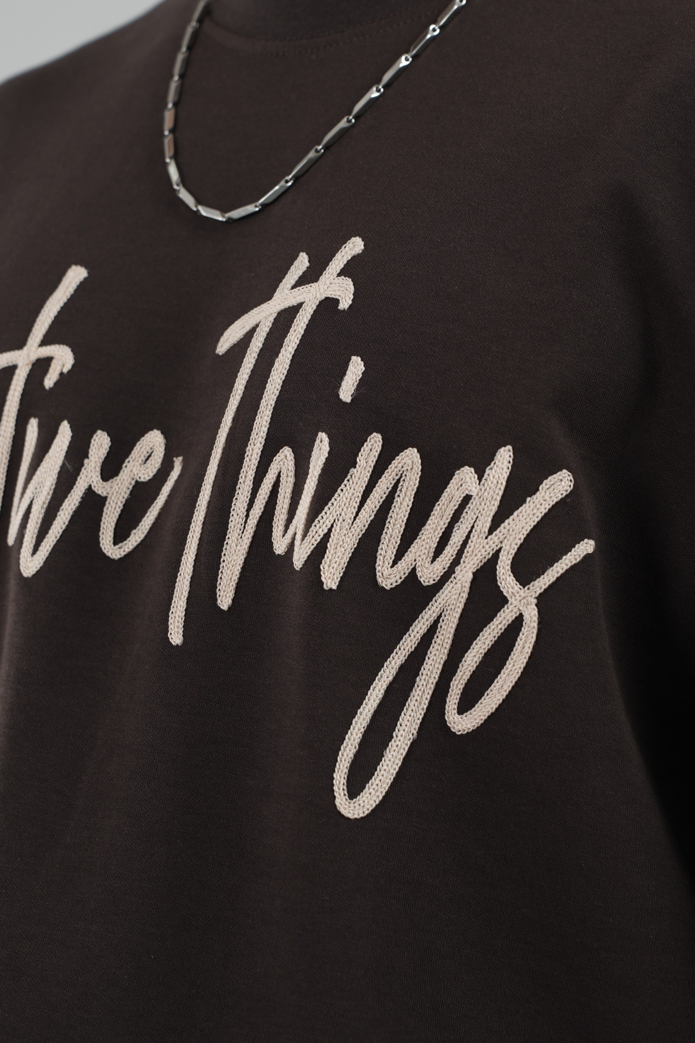 Oversize Kalıp Effective Things Yazılı Basic Tişört