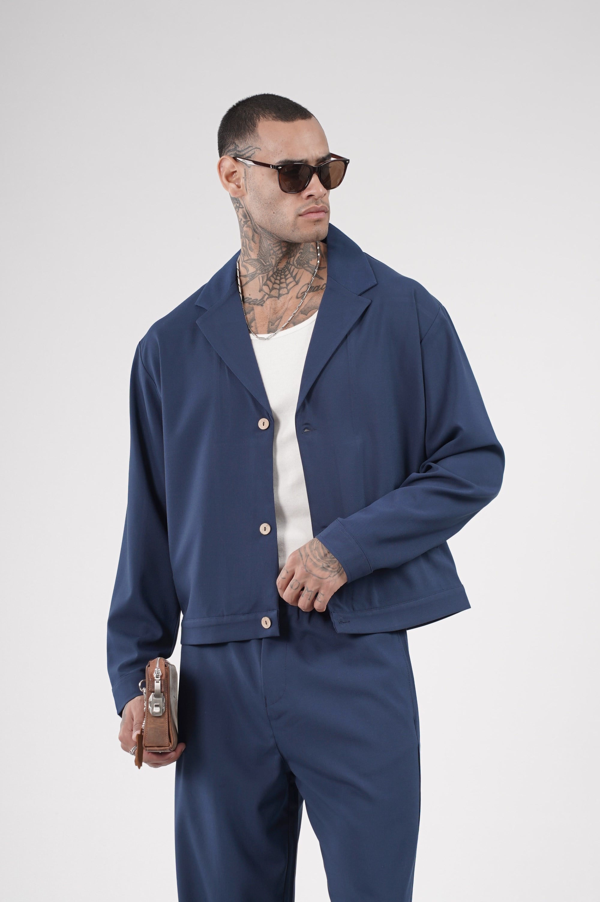 Oversize Kalıp Kumaş Blazer Alt Üst Takım