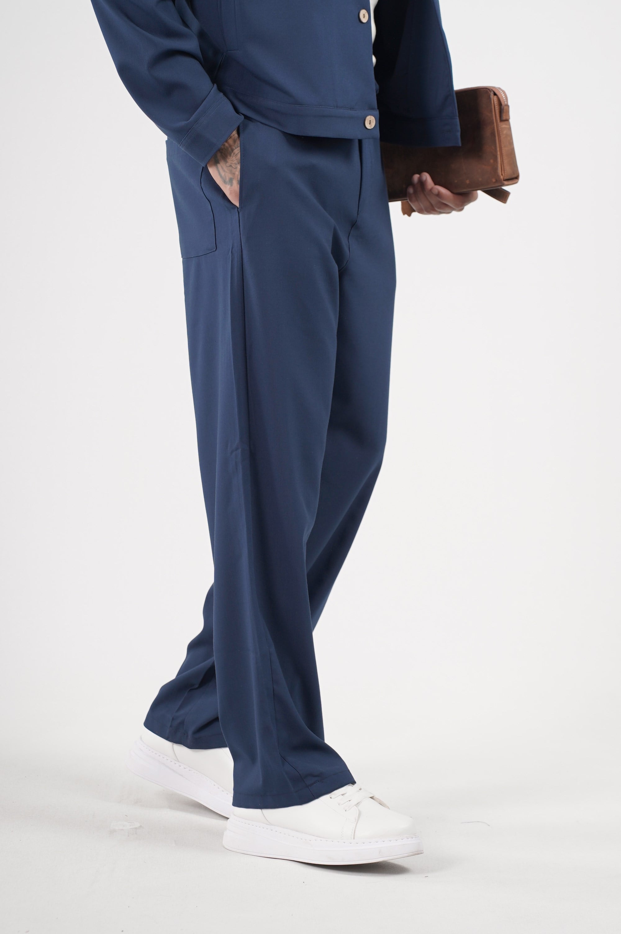 Oversize Kalıp Kumaş Blazer Alt Üst Takım