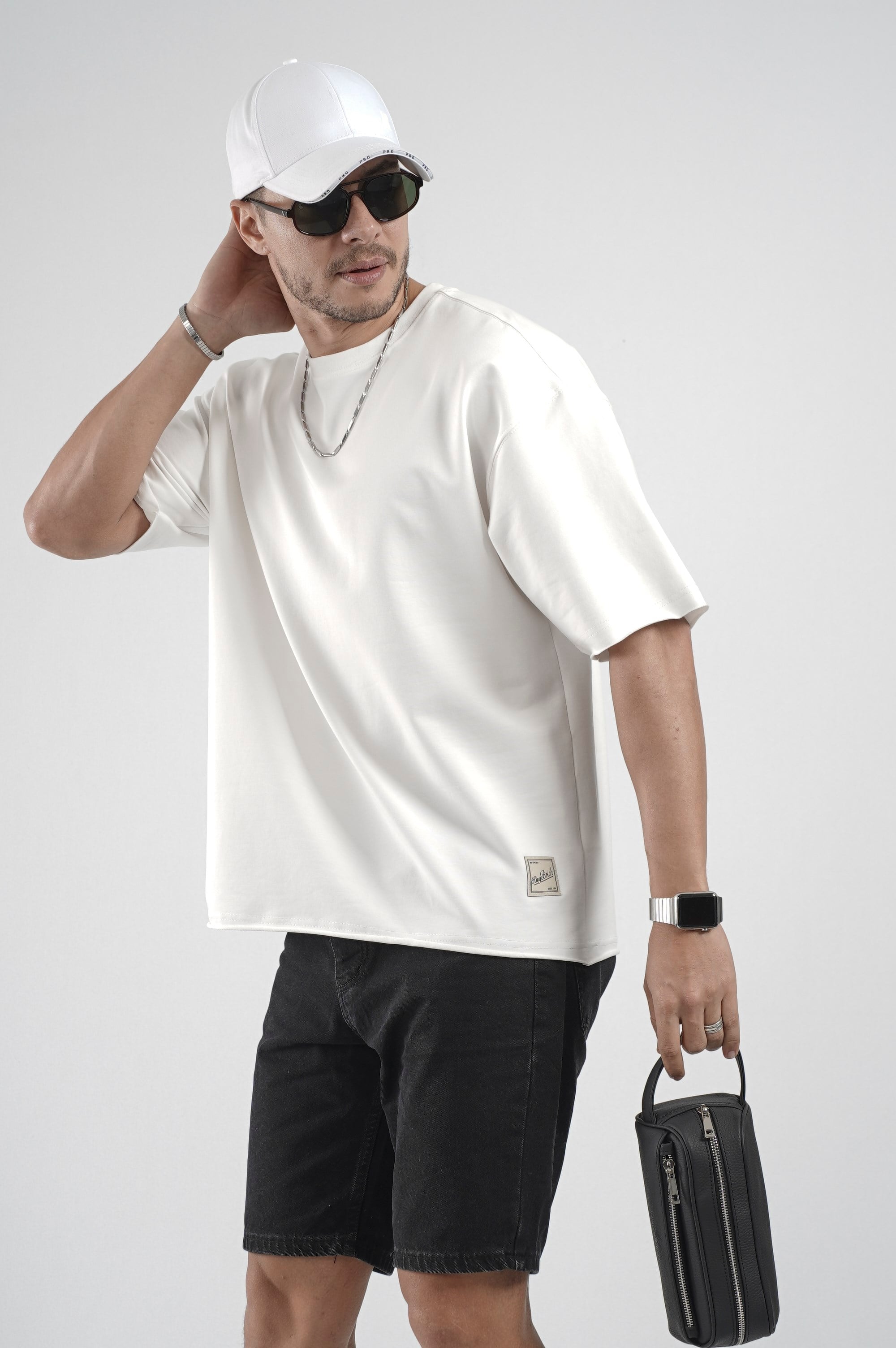 Oversize Kalıp Likralı Basic Tişört