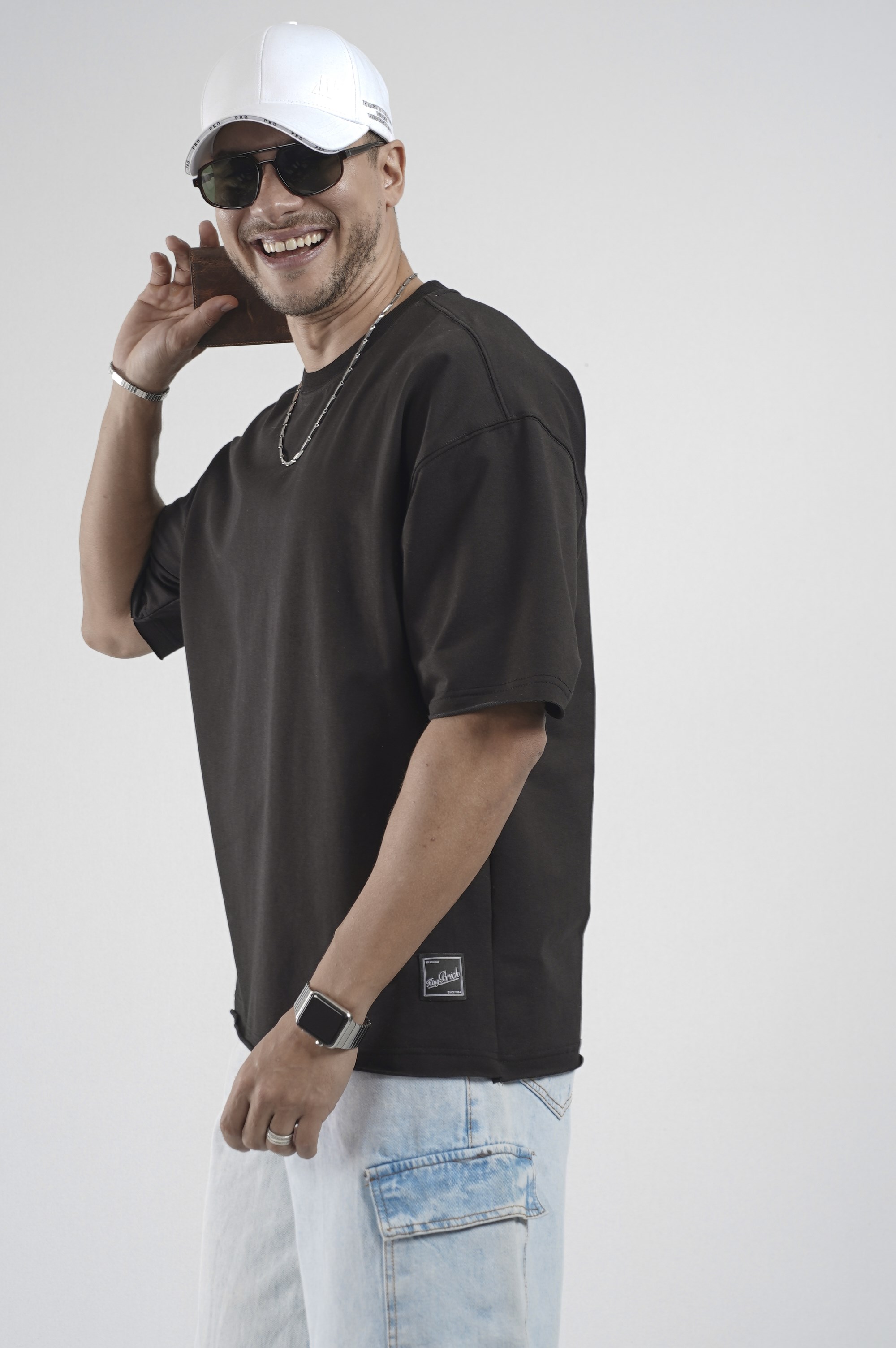 Oversize Kalıp Likralı Basic Tişört