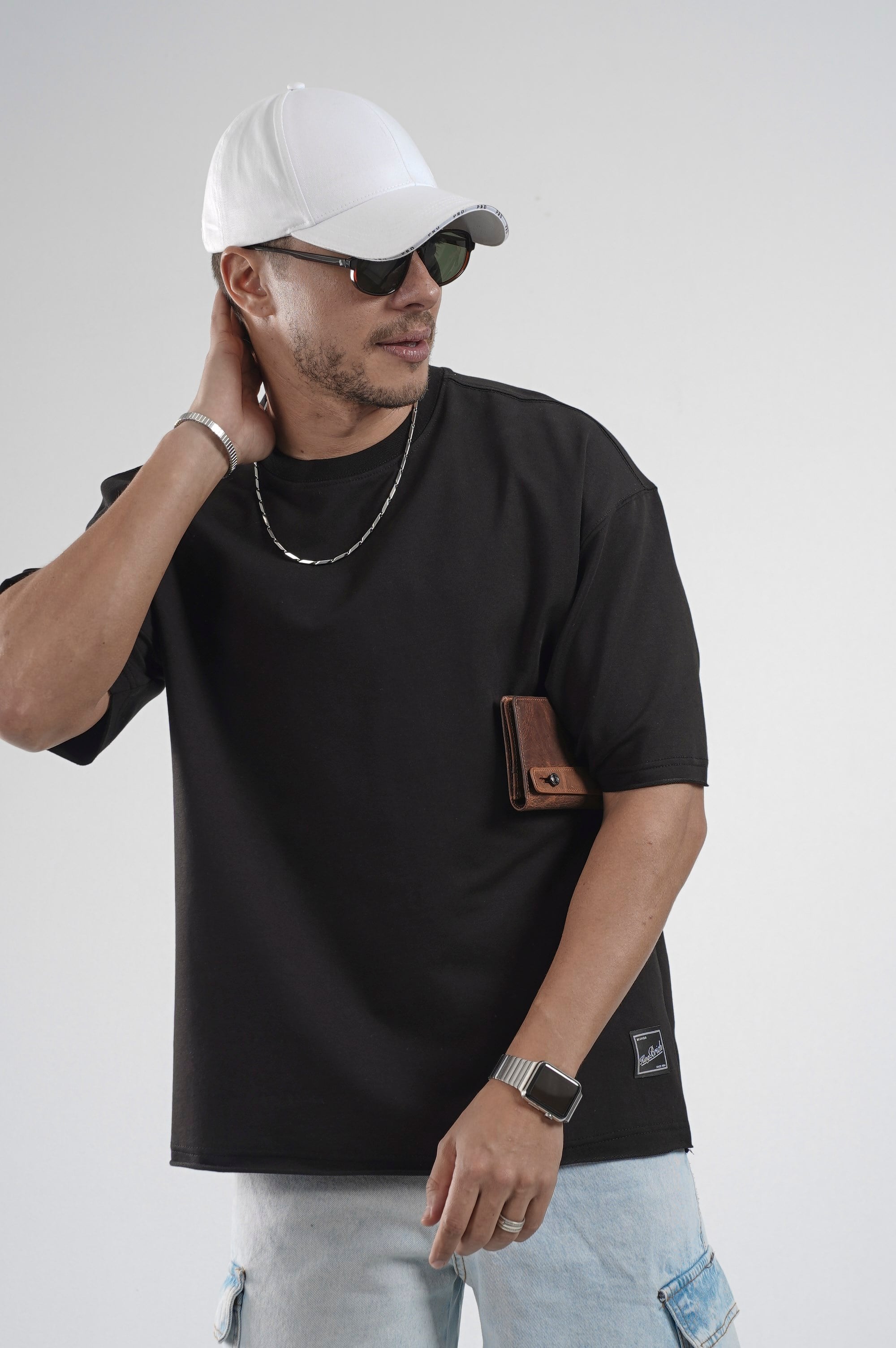 Oversize Kalıp Likralı Basic Tişört