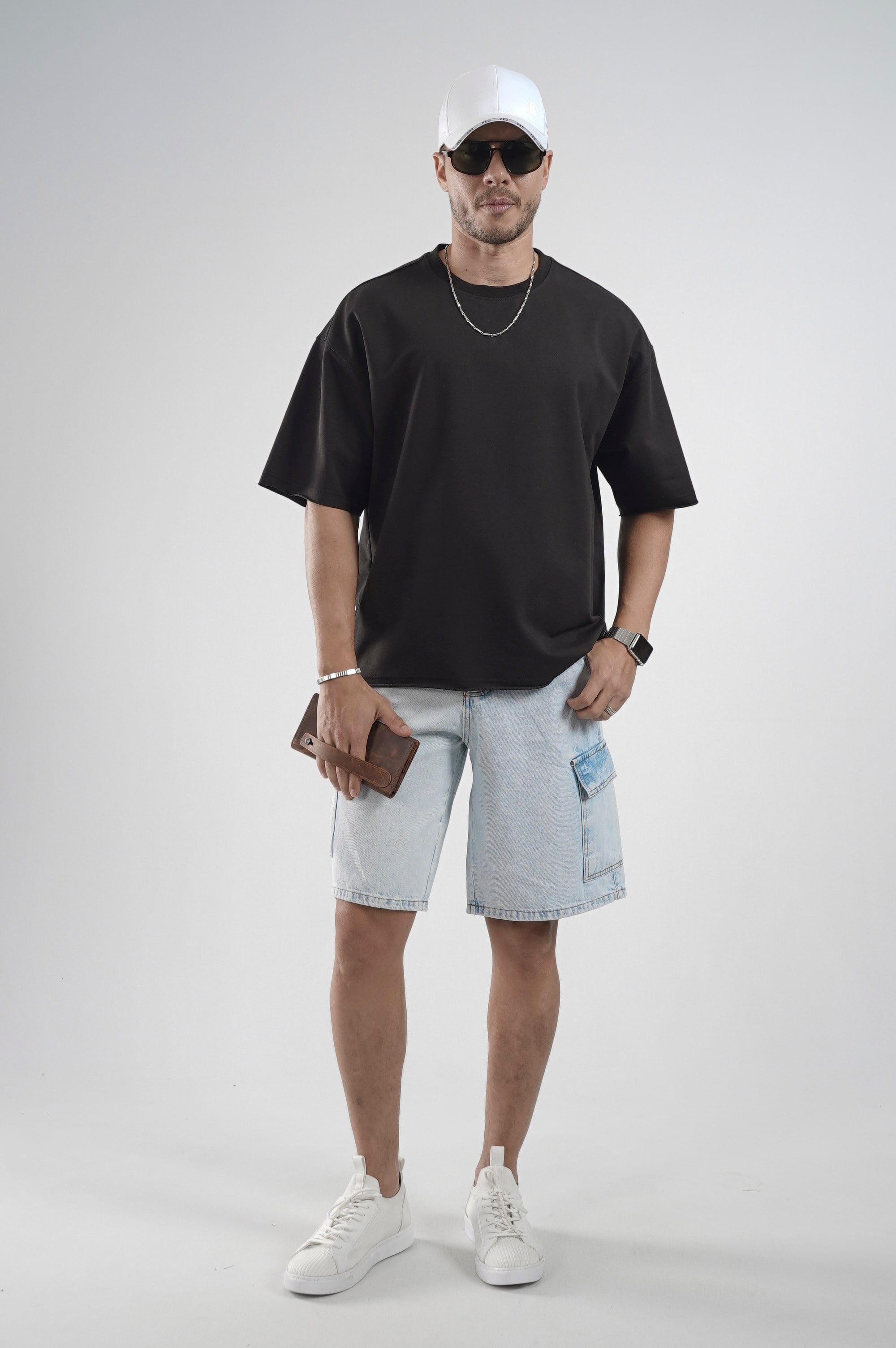 Oversize Kalıp Likralı Basic Tişört