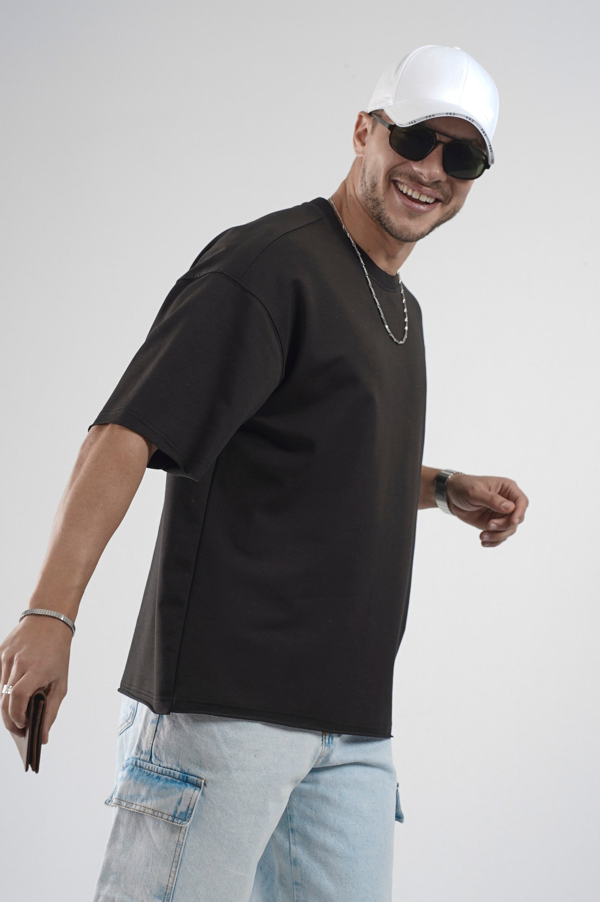 Oversize Kalıp Likralı Basic Tişört