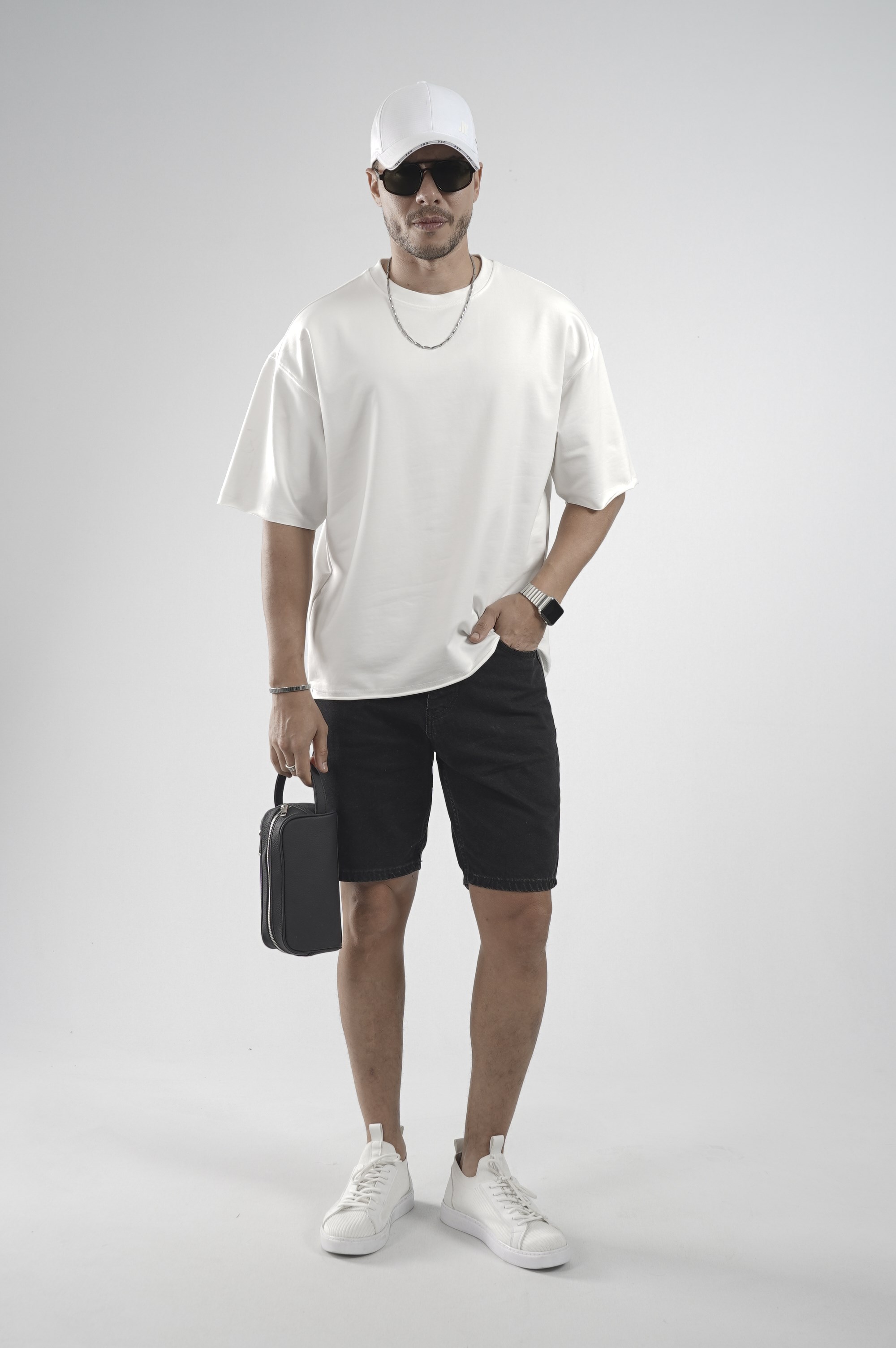 Oversize Kalıp Likralı Basic Tişört