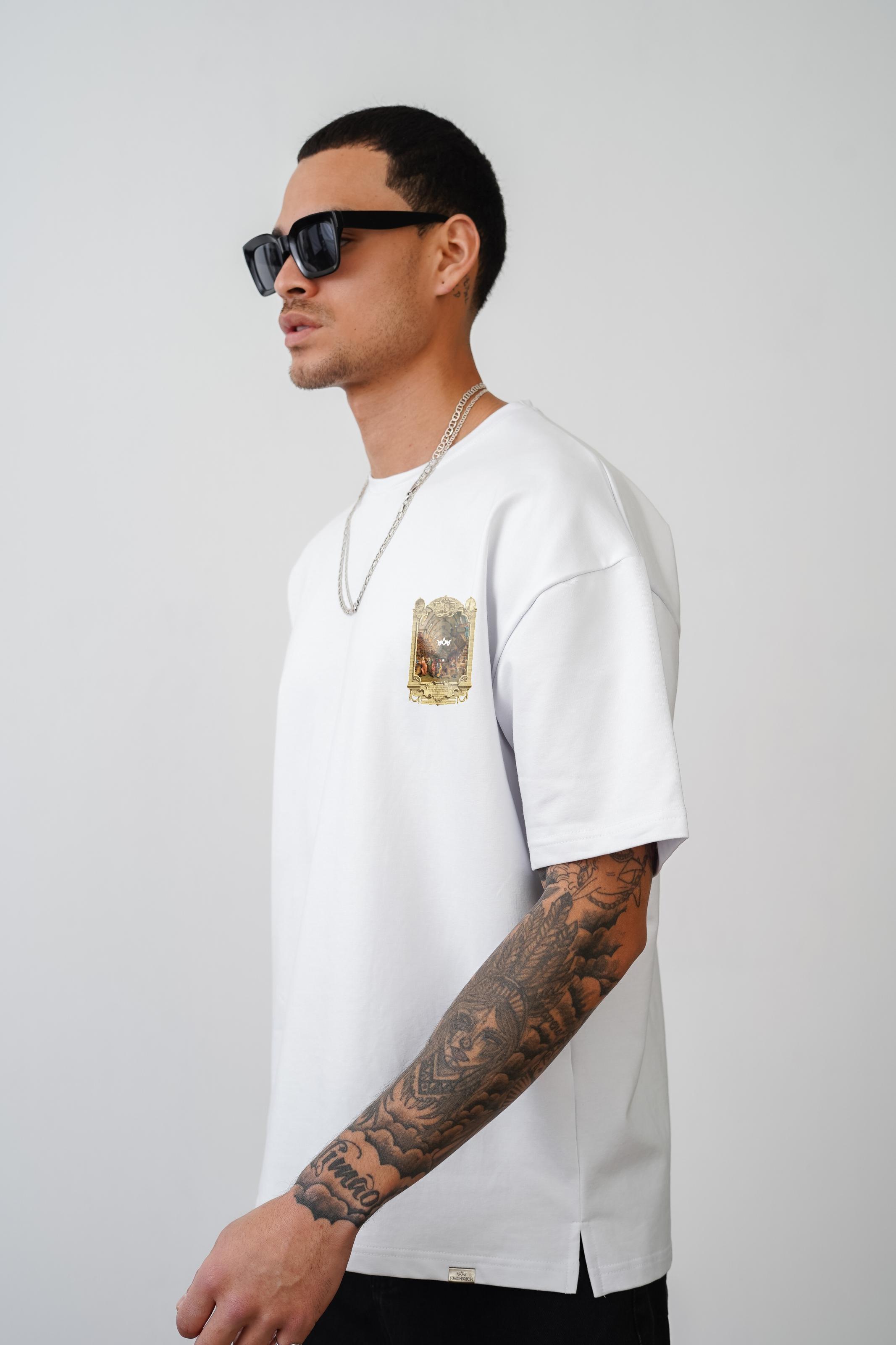 Oversize Kalıp Osmanlı Çarşı Baskılı Unisex Tişört