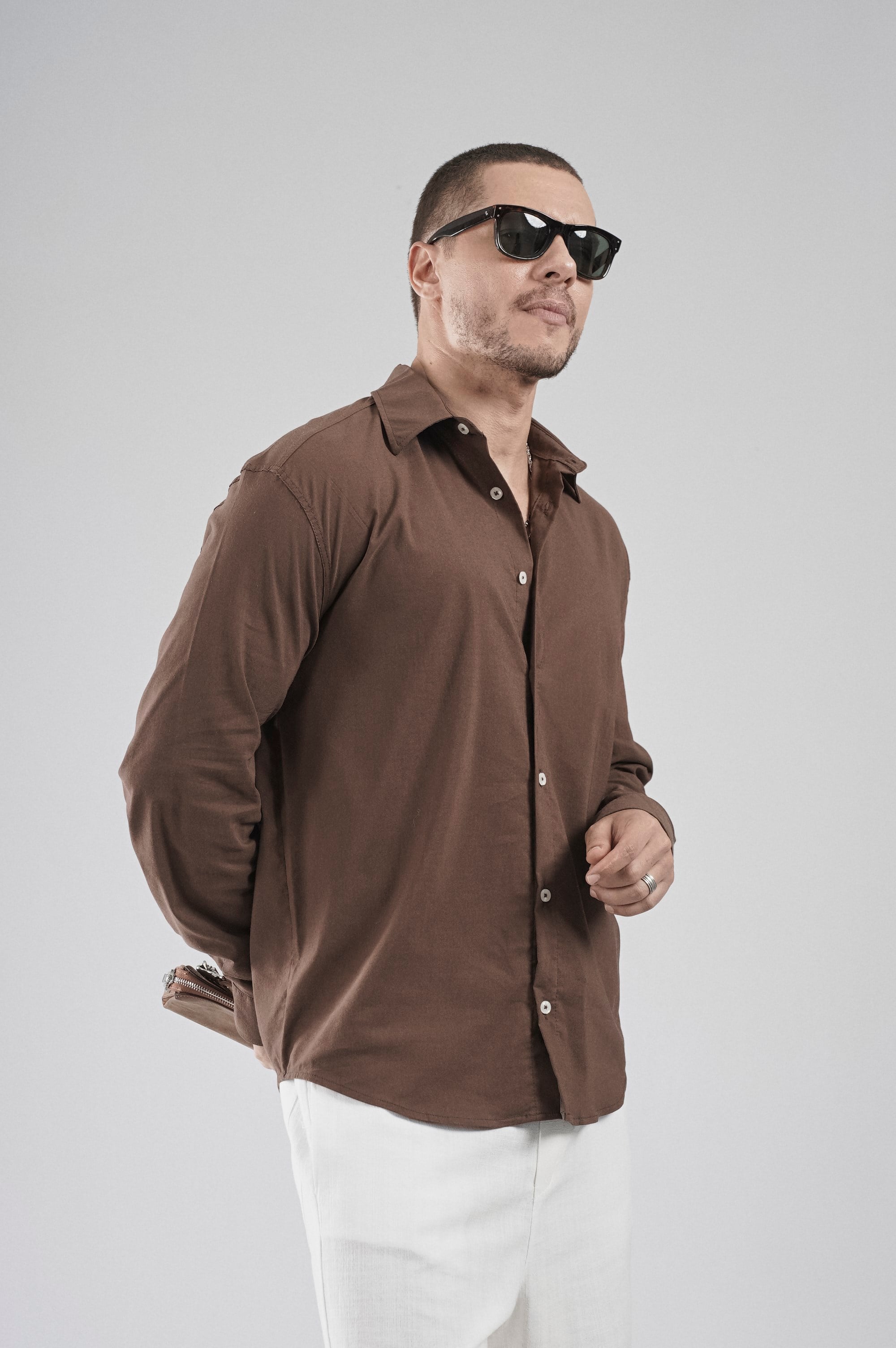 Regular Fit Kalıp Esnek %100 Pamuklu Erkek Düz Gömlek