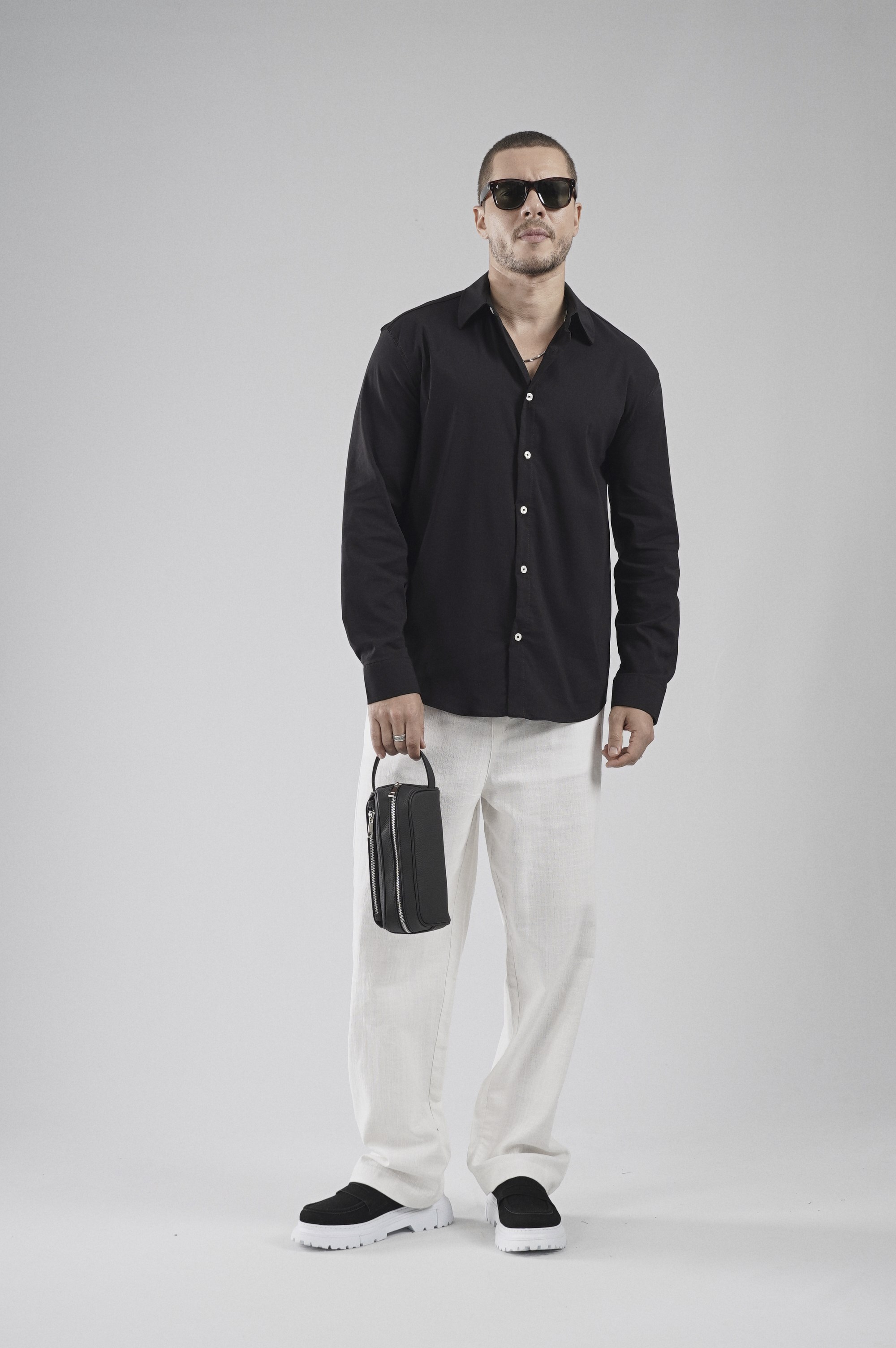 Regular Fit Kalıp Esnek %100 Pamuklu Erkek Düz Gömlek