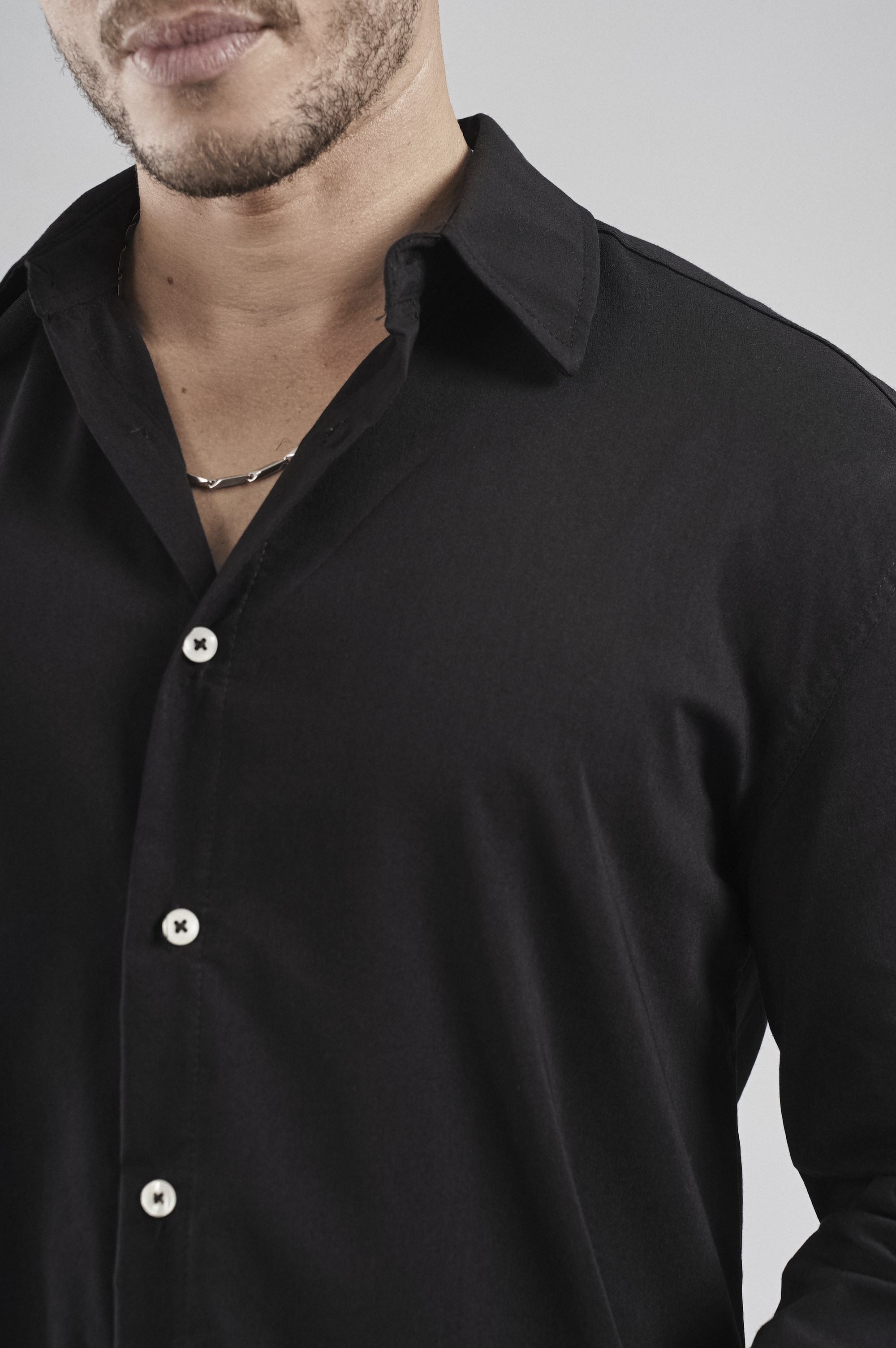 Regular Fit Kalıp Esnek %100 Pamuklu Erkek Düz Gömlek