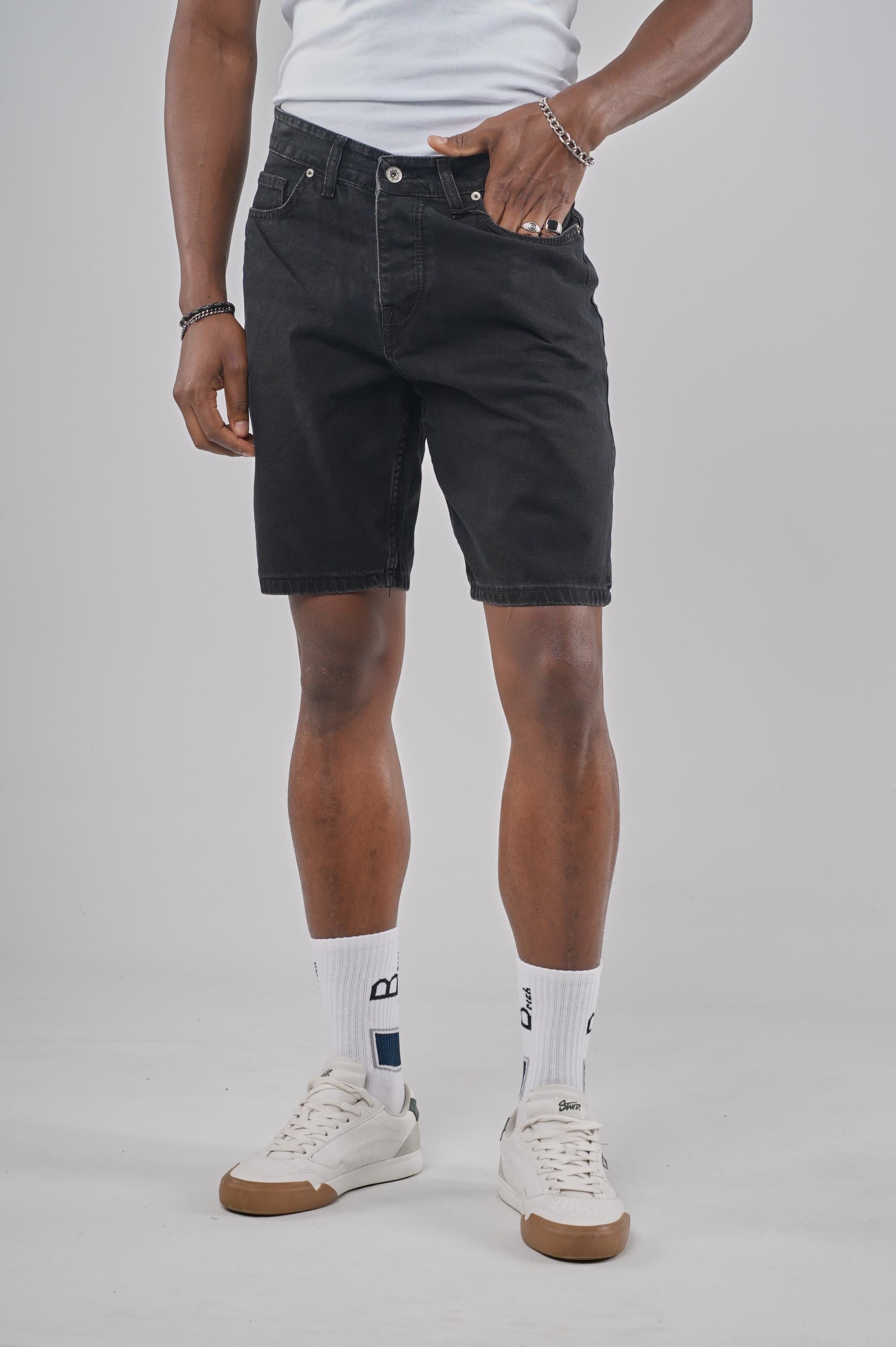 Regular Kalıp Cepli Erkek Kot Şort