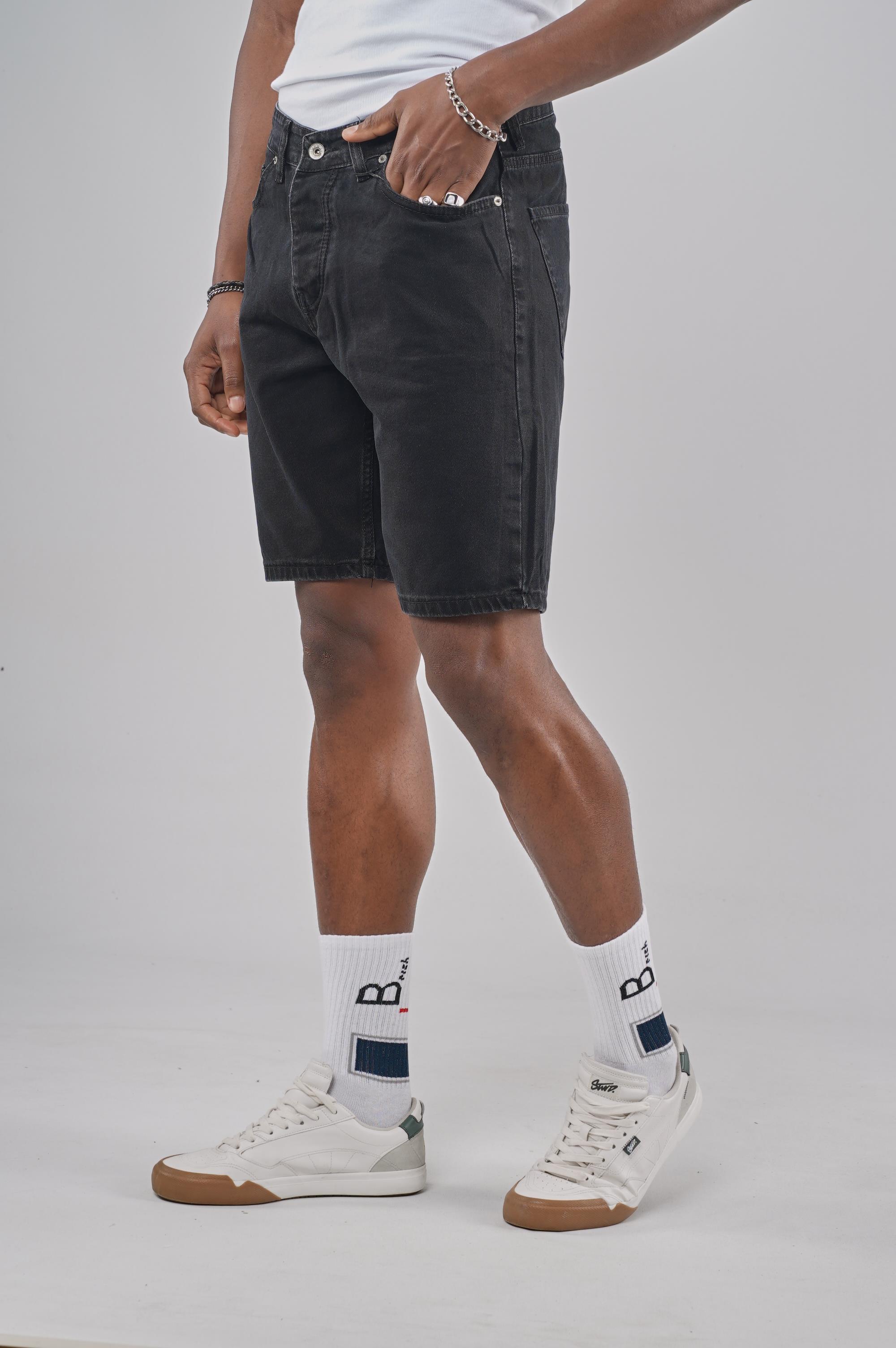 Regular Kalıp Cepli Erkek Kot Şort