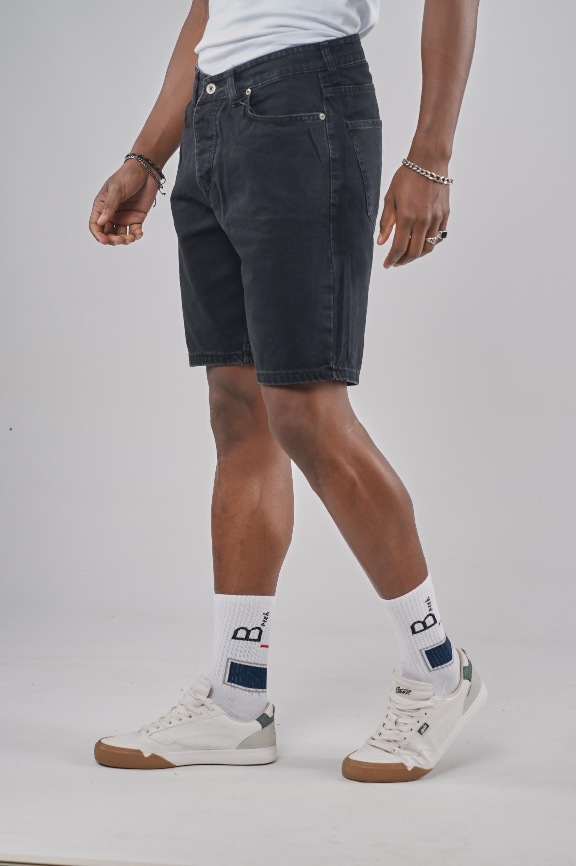 Regular Kalıp Cepli Erkek Kot Şort