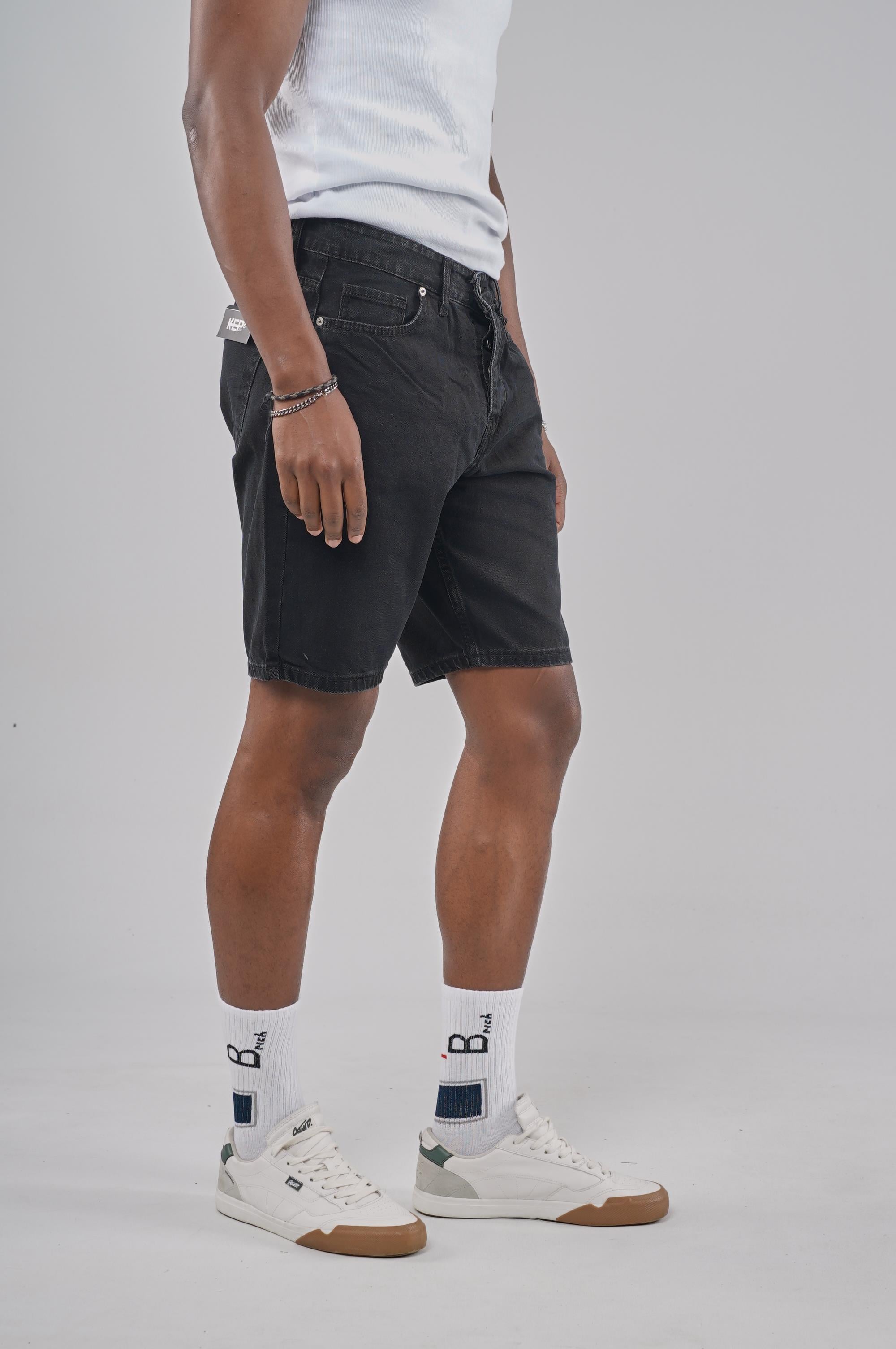 Regular Kalıp Cepli Erkek Kot Şort