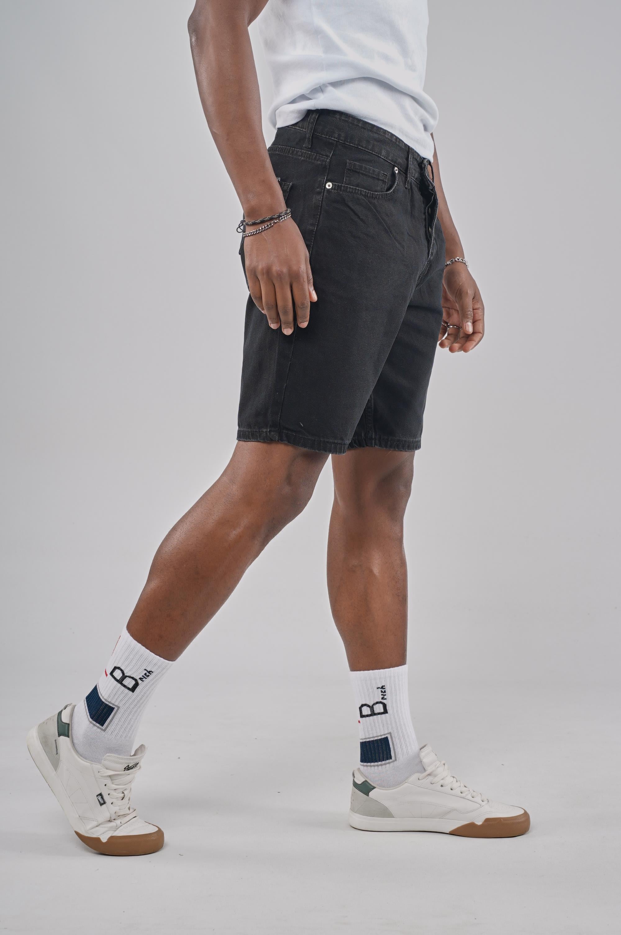 Regular Kalıp Cepli Erkek Kot Şort