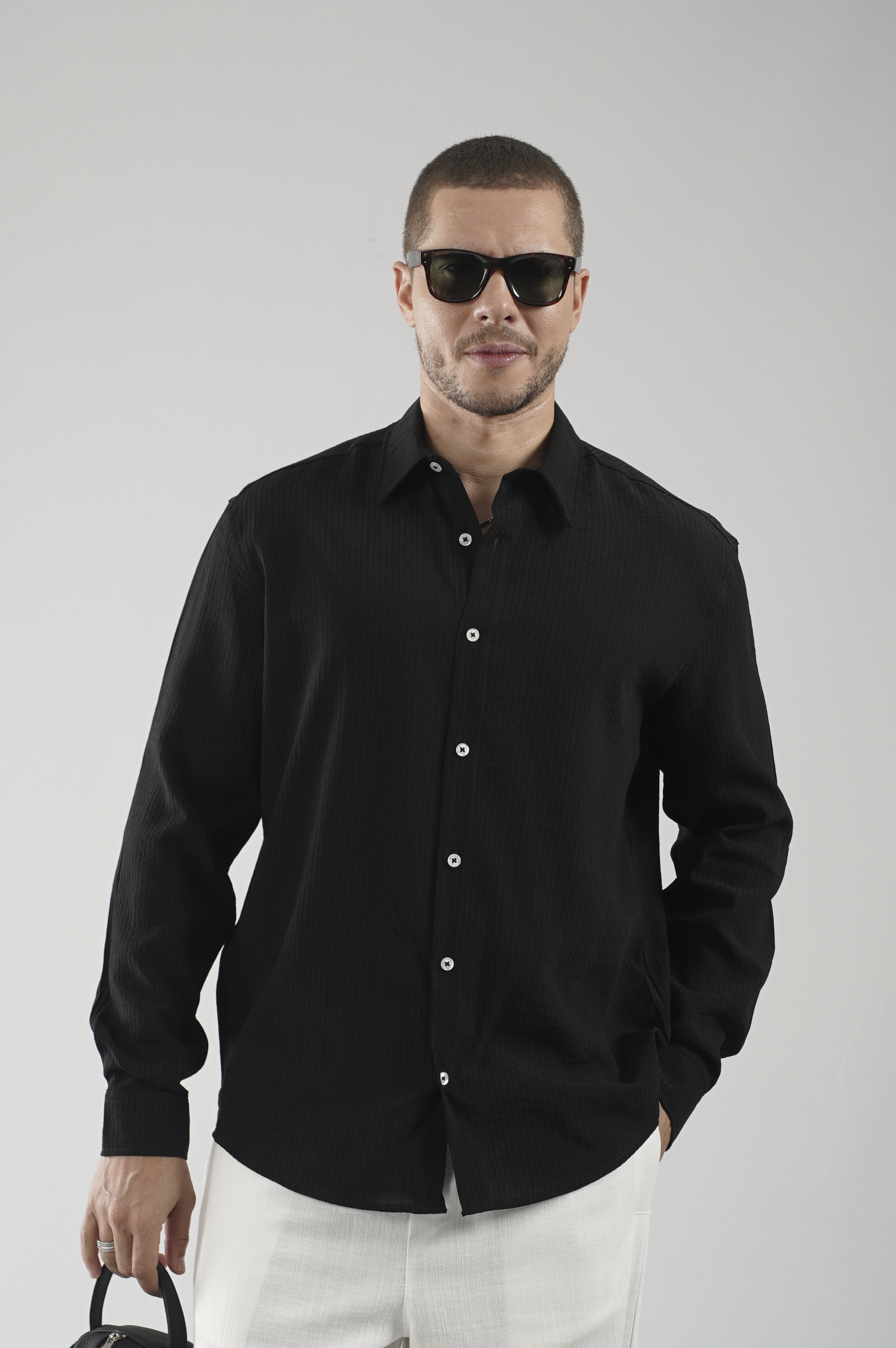 Regular Kalıp Çizgili Erkek Gömlek