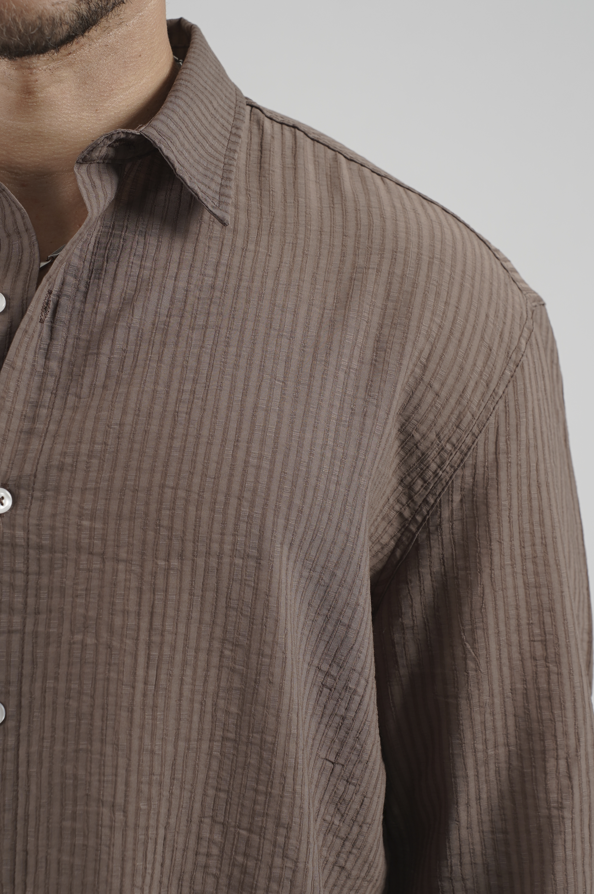 Regular Kalıp Çizgili Erkek Gömlek