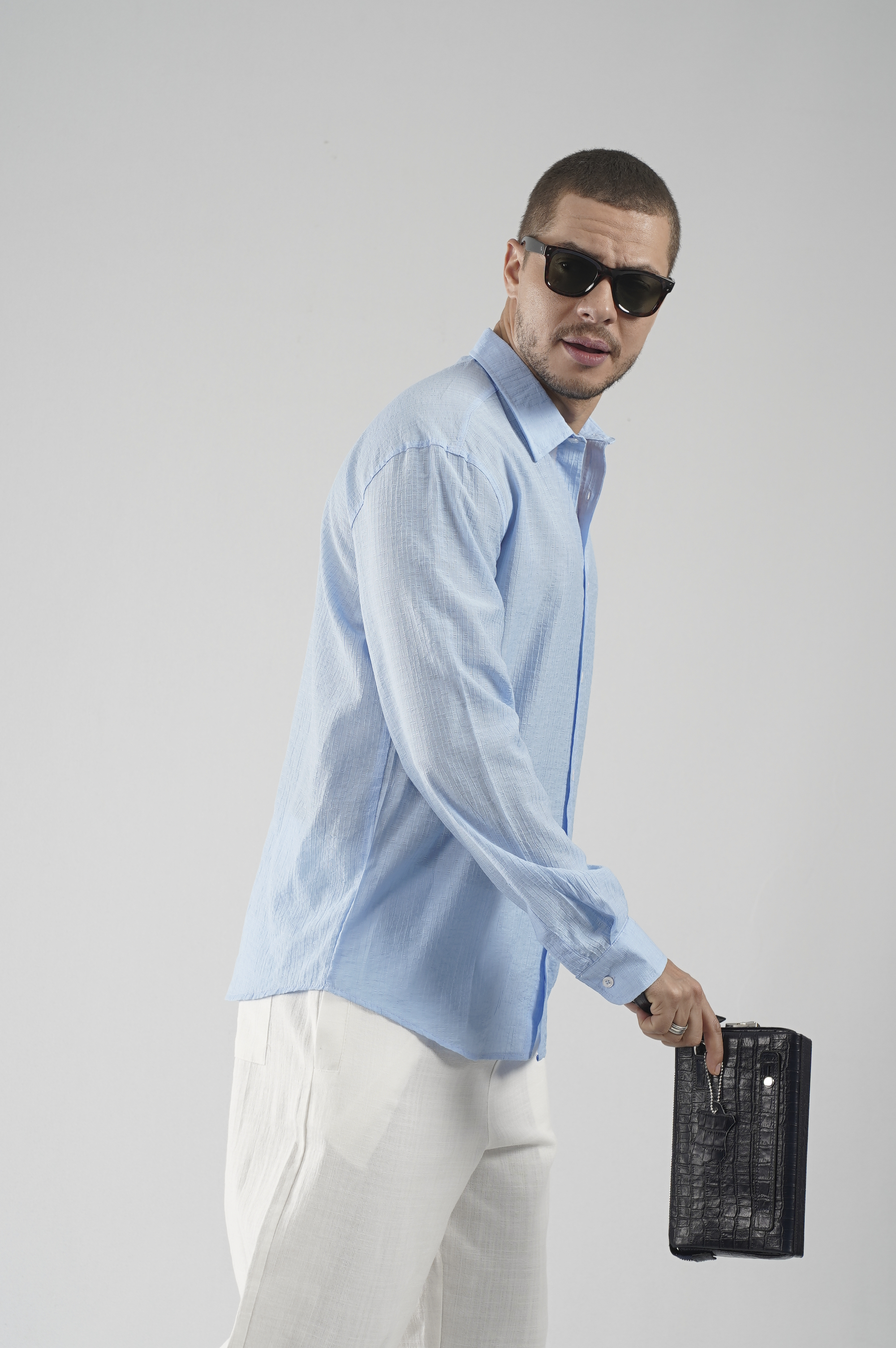 Regular Kalıp Çizgili Erkek Gömlek