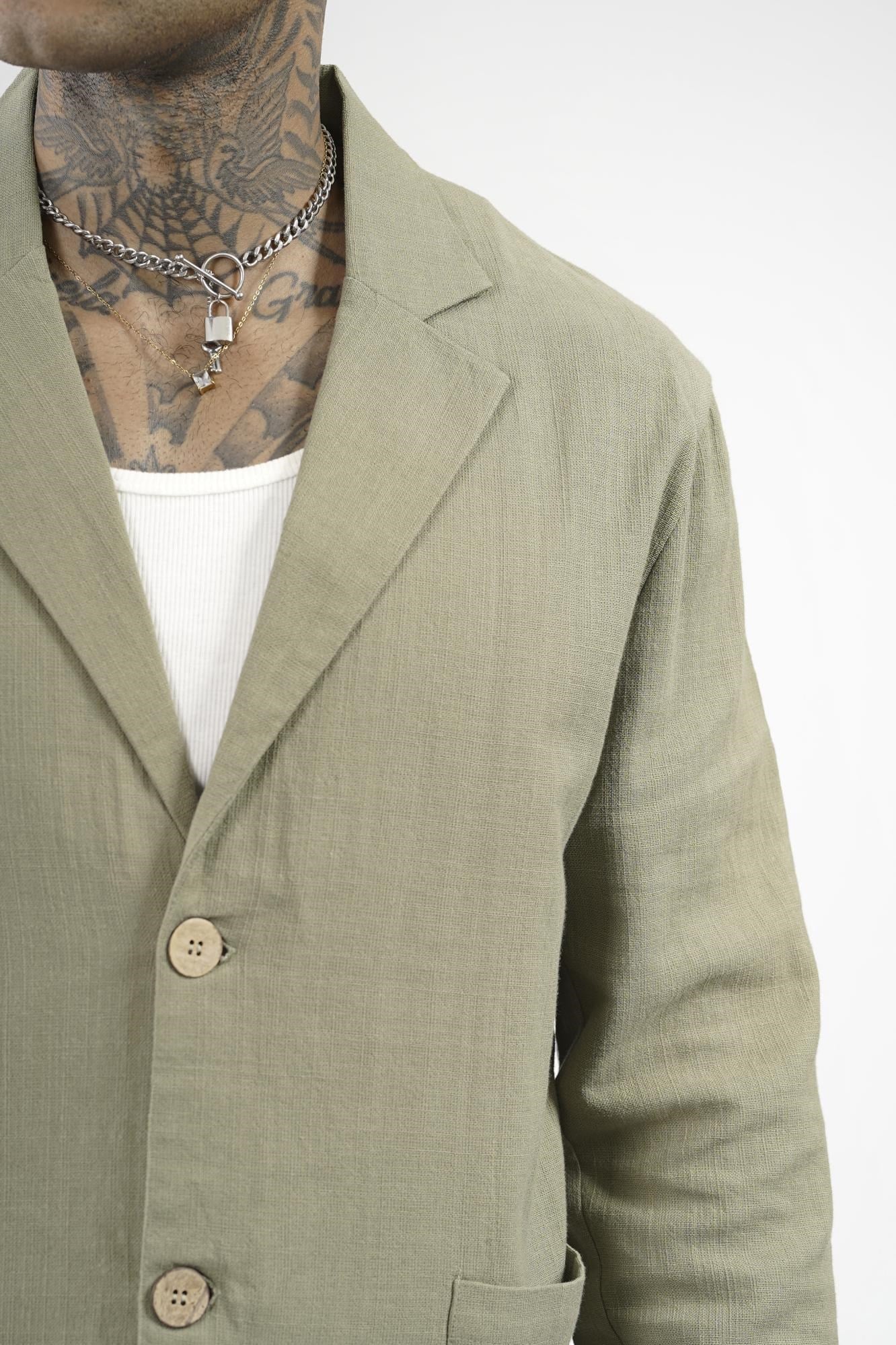 Slim Fit Kalıp Erkek Pamuklu Keten Alt Üst Takım