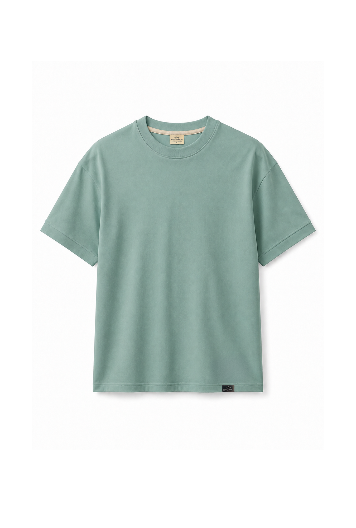 Slim Fit Kalıp Kolu Ribanalı Basic %100 Pamuklu Tişört
