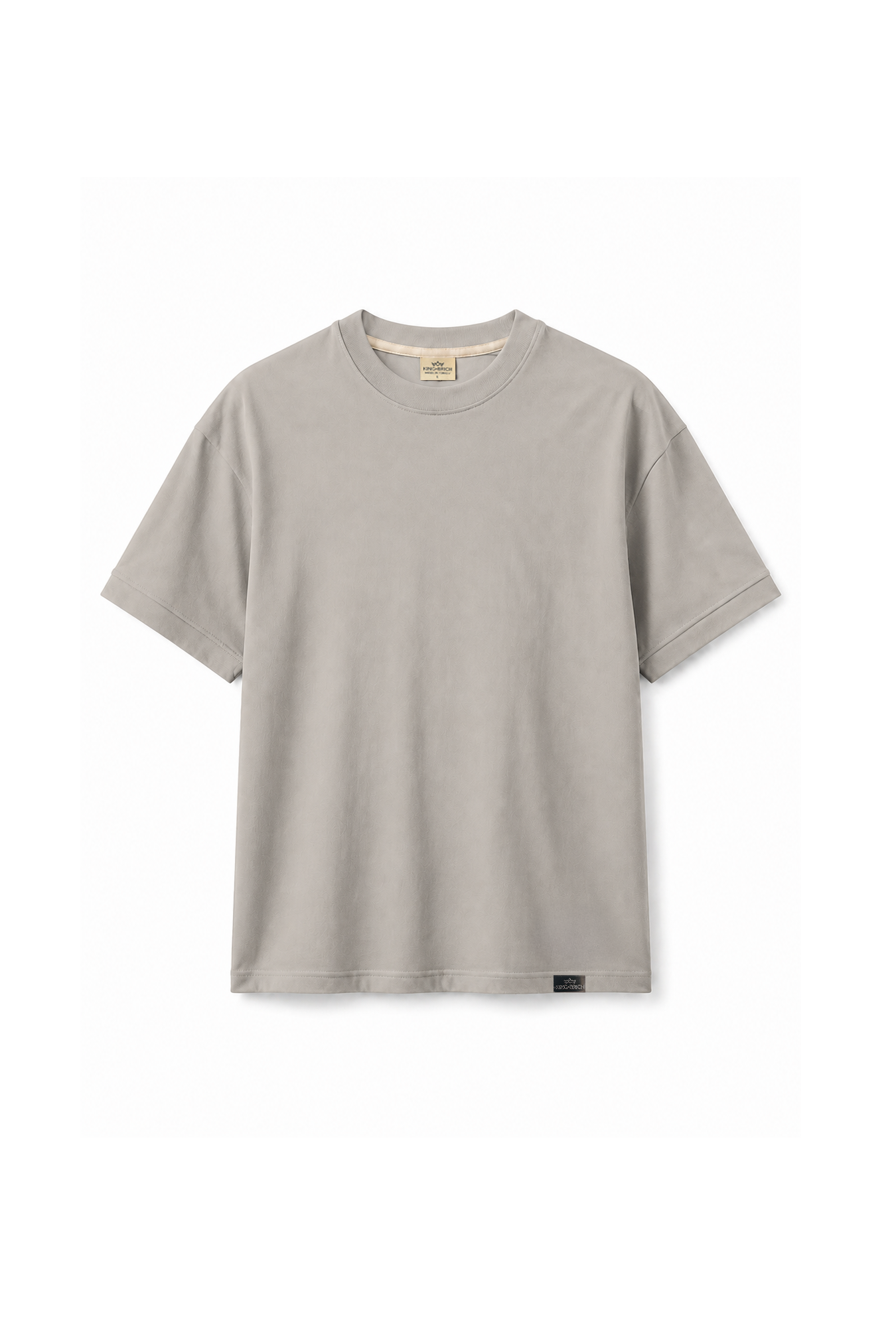 Slim Fit Kalıp Kolu Ribanalı Basic %100 Pamuklu Tişört