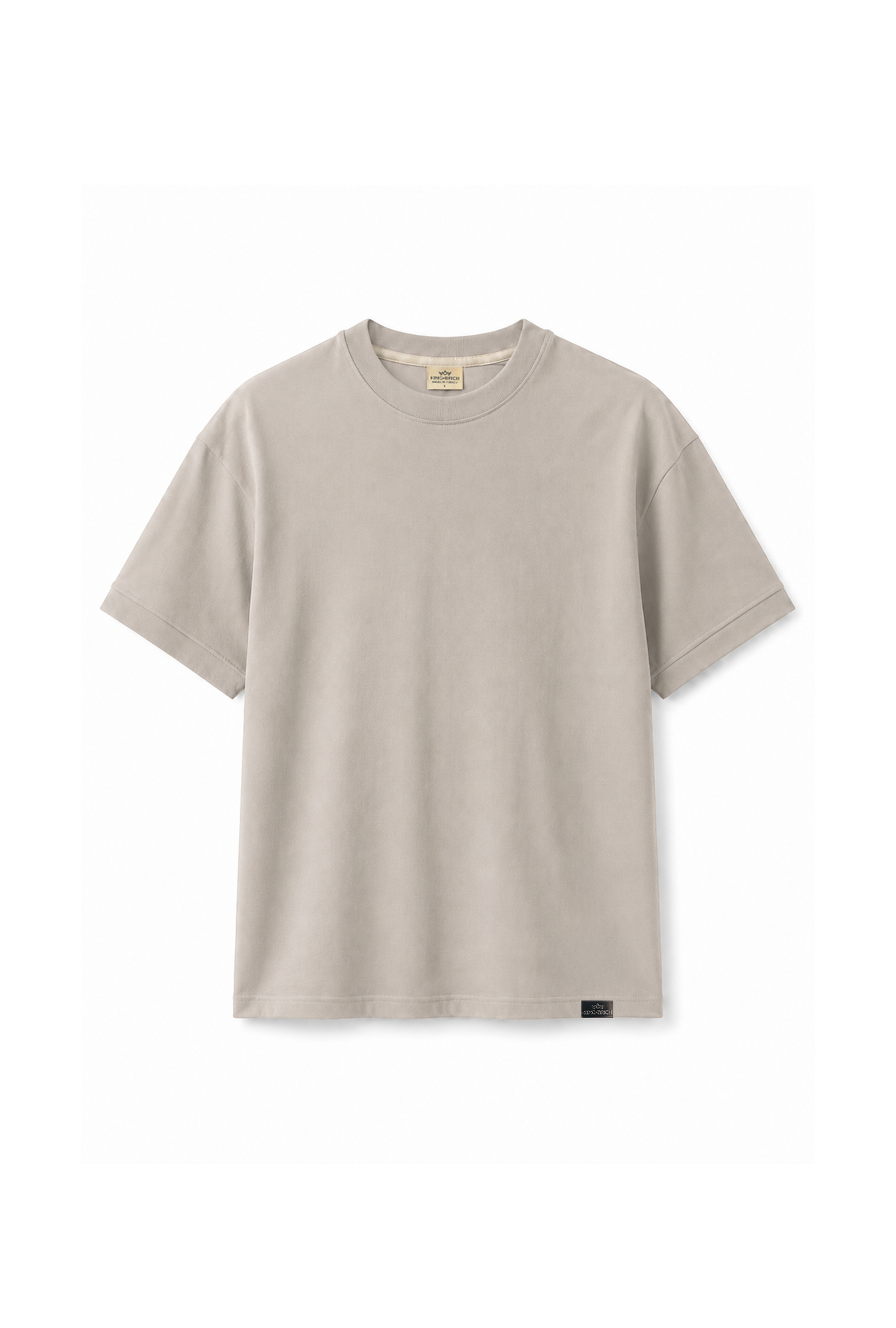 Slim Fit Kalıp Kolu Ribanalı Basic %100 Pamuklu Tişört