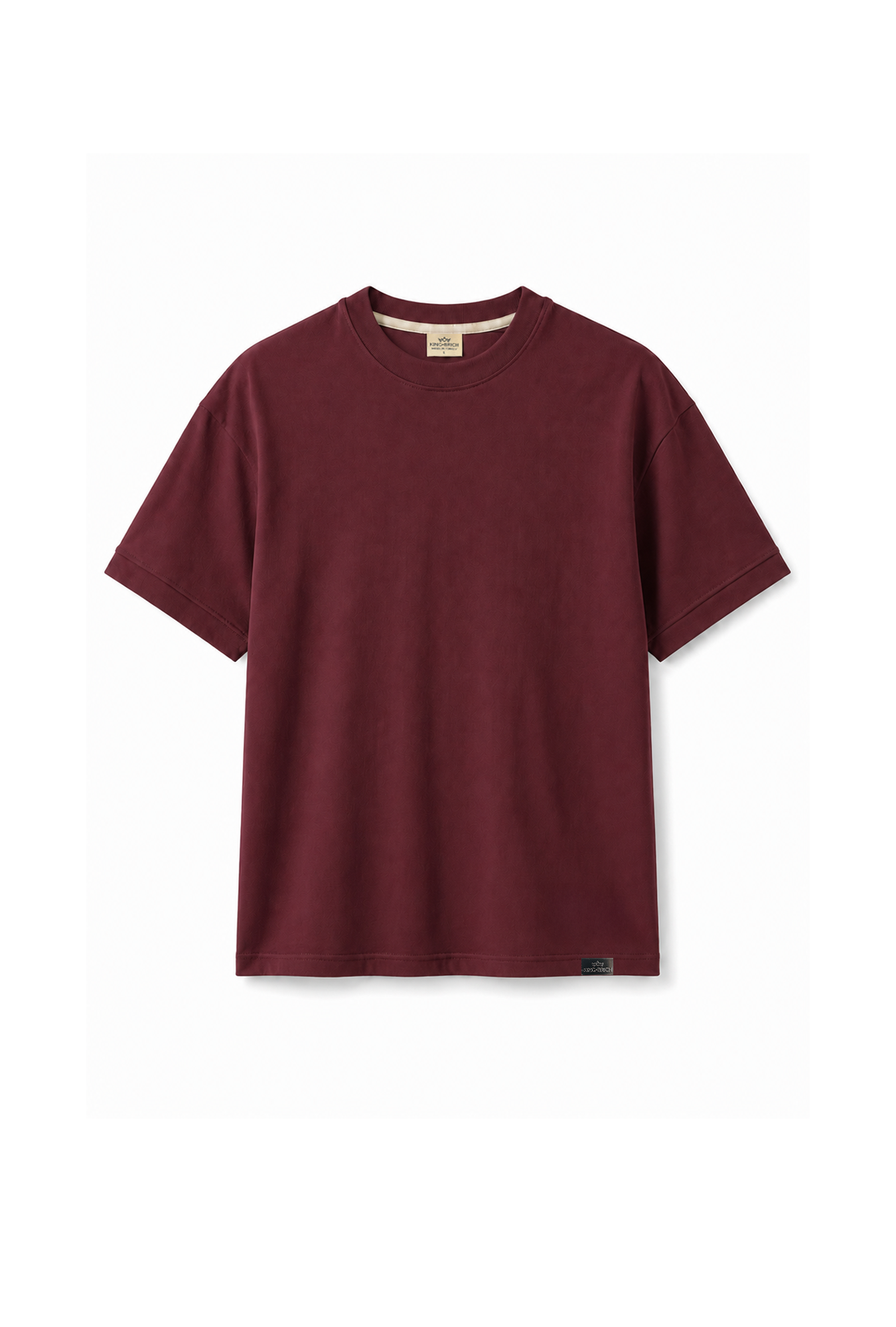 Slim Fit Kalıp Kolu Ribanalı Basic %100 Pamuklu Tişört