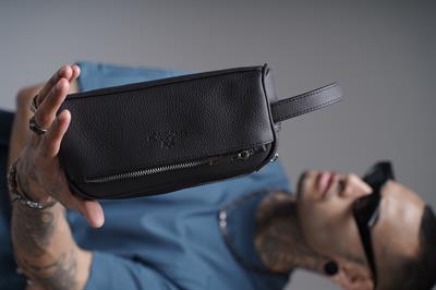 Askılı Silindir Hakiki Deri El Çantası