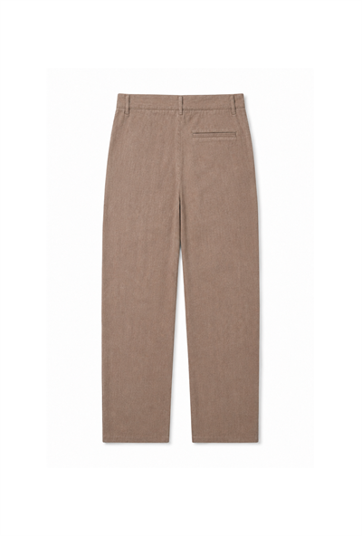 Baggy Fit Kalıp Pamuklu Keten Pantolon